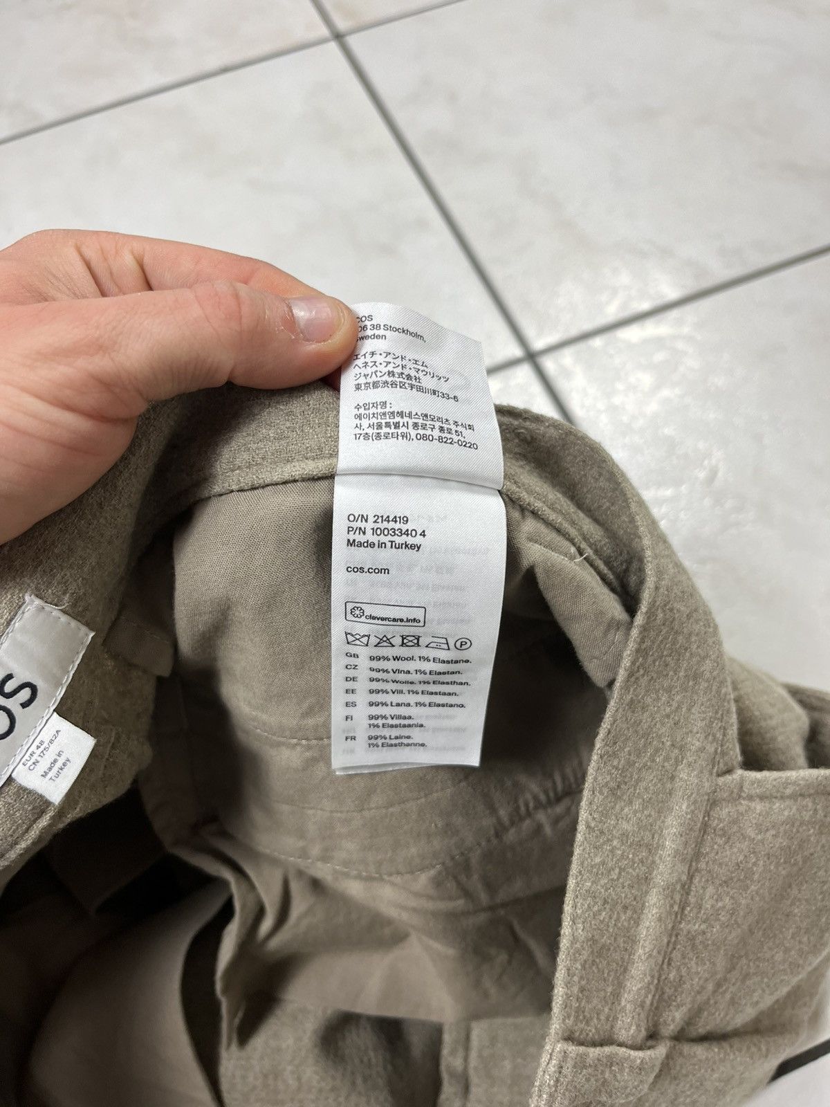 Cos × Designer COS wool casual textured casual pants trousers heather Size US 32 / EU 48 - 20 Thumbnail