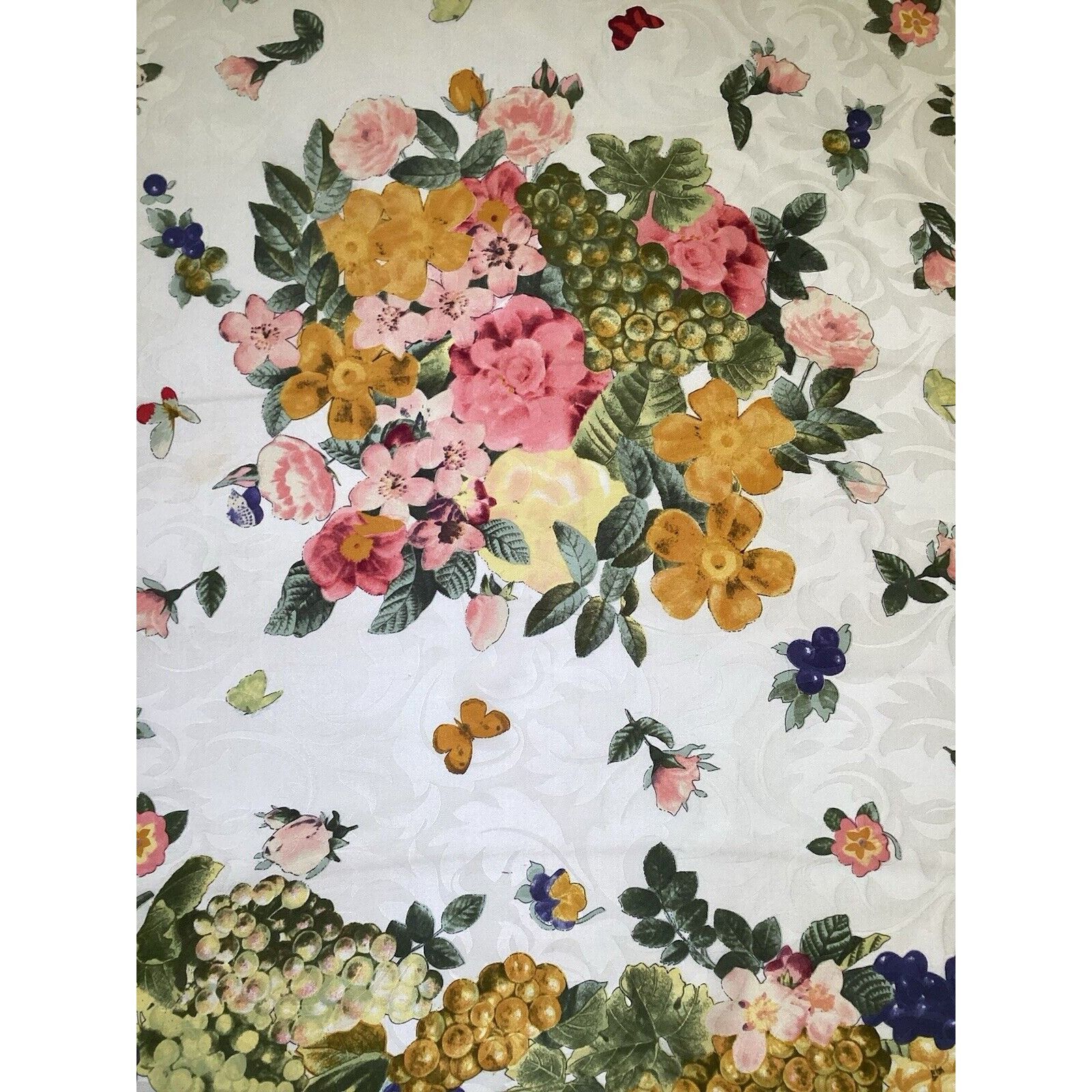 Designer FREY COMO White Pink Floral Print Scarf Silk Italy 35"-34" E Size ONE SIZE - 7 Thumbnail