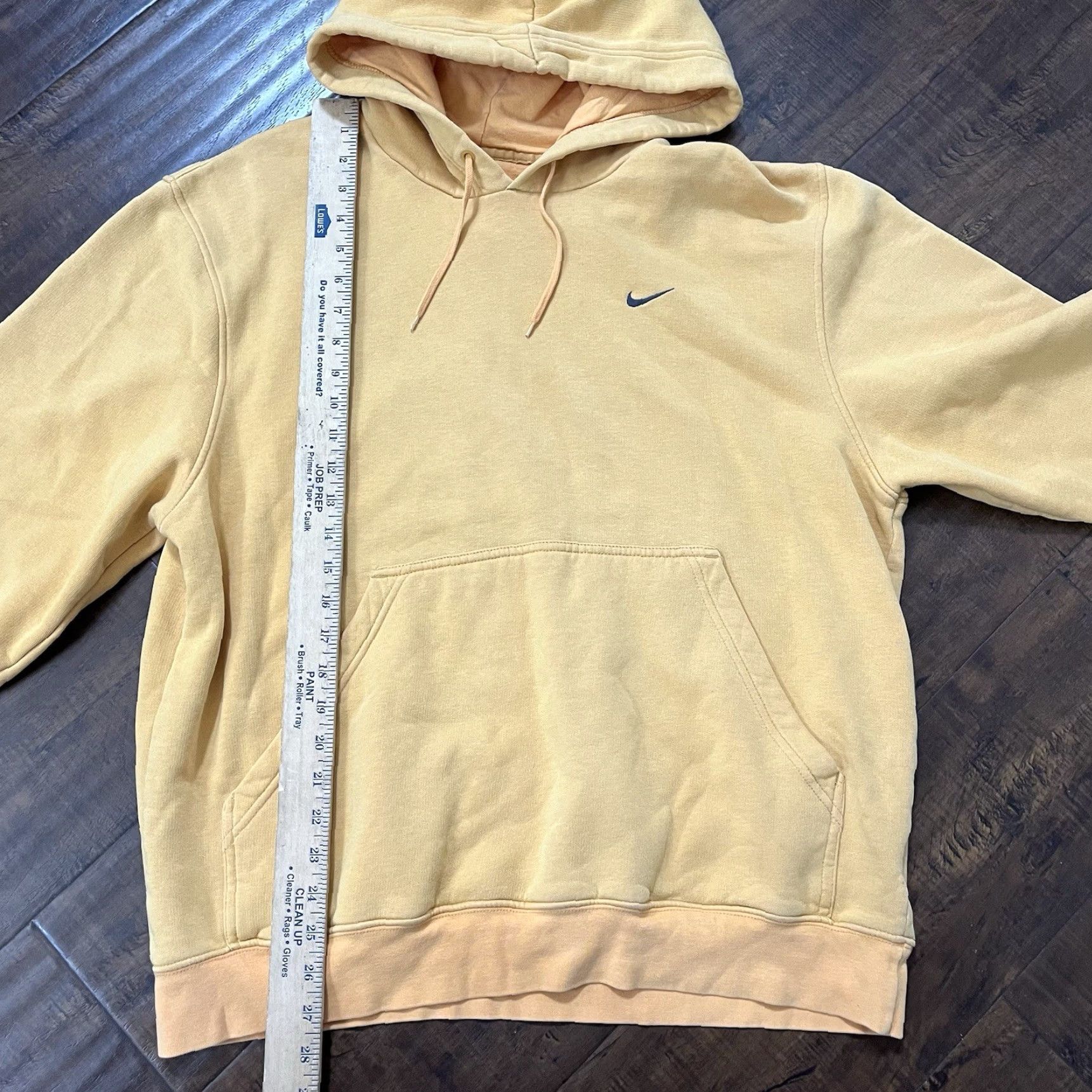 Nike VINTAGE Nike Hoodie Mens Large Yellow Check Swoosh Pullover Travis Scott 90s Y2K Skate Cactus Jack Swoosh Logo Size US L / EU 52-54 / 3 - 6 Thumbnail