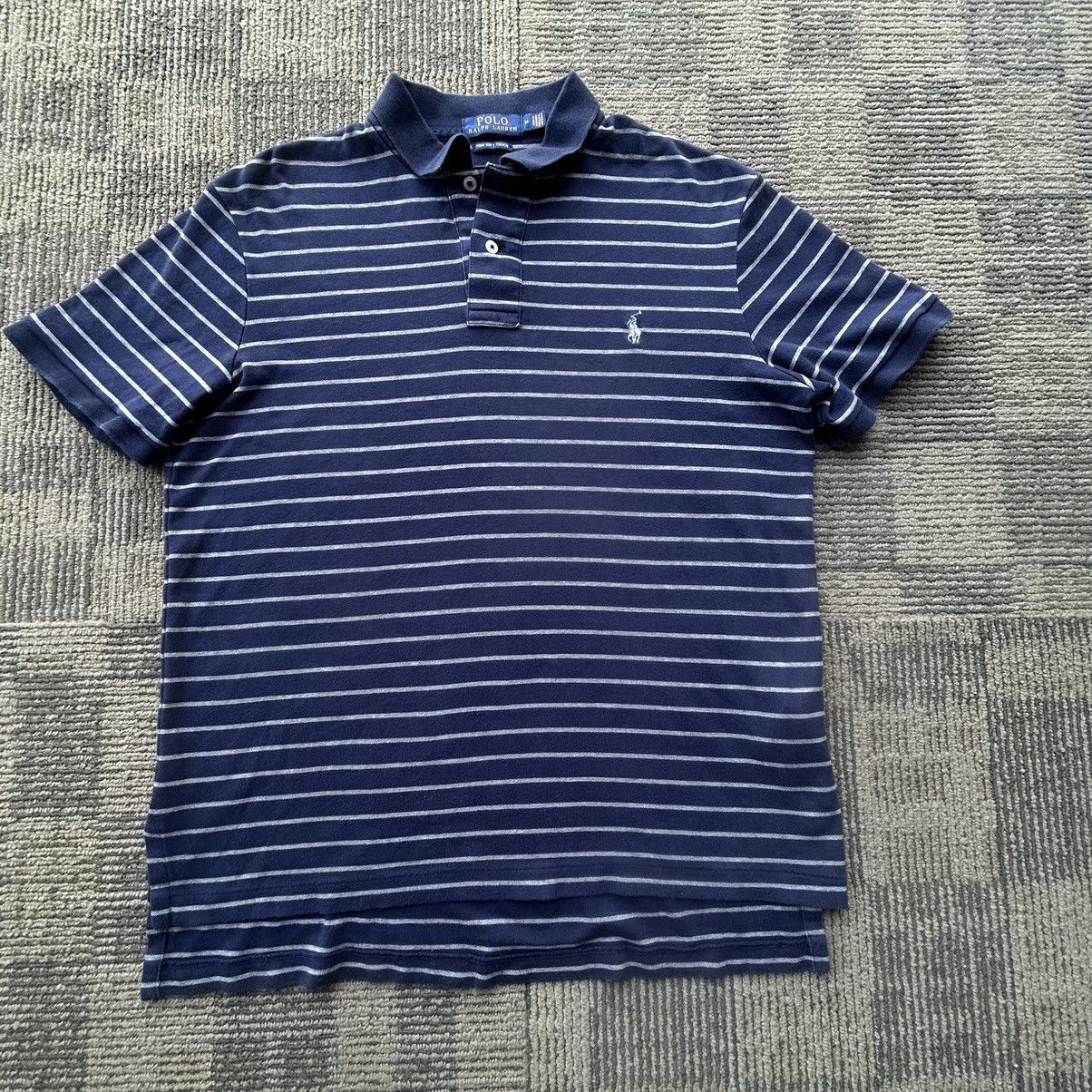 Polo Ralph Lauren Navy Blue Striped Polo Shirt