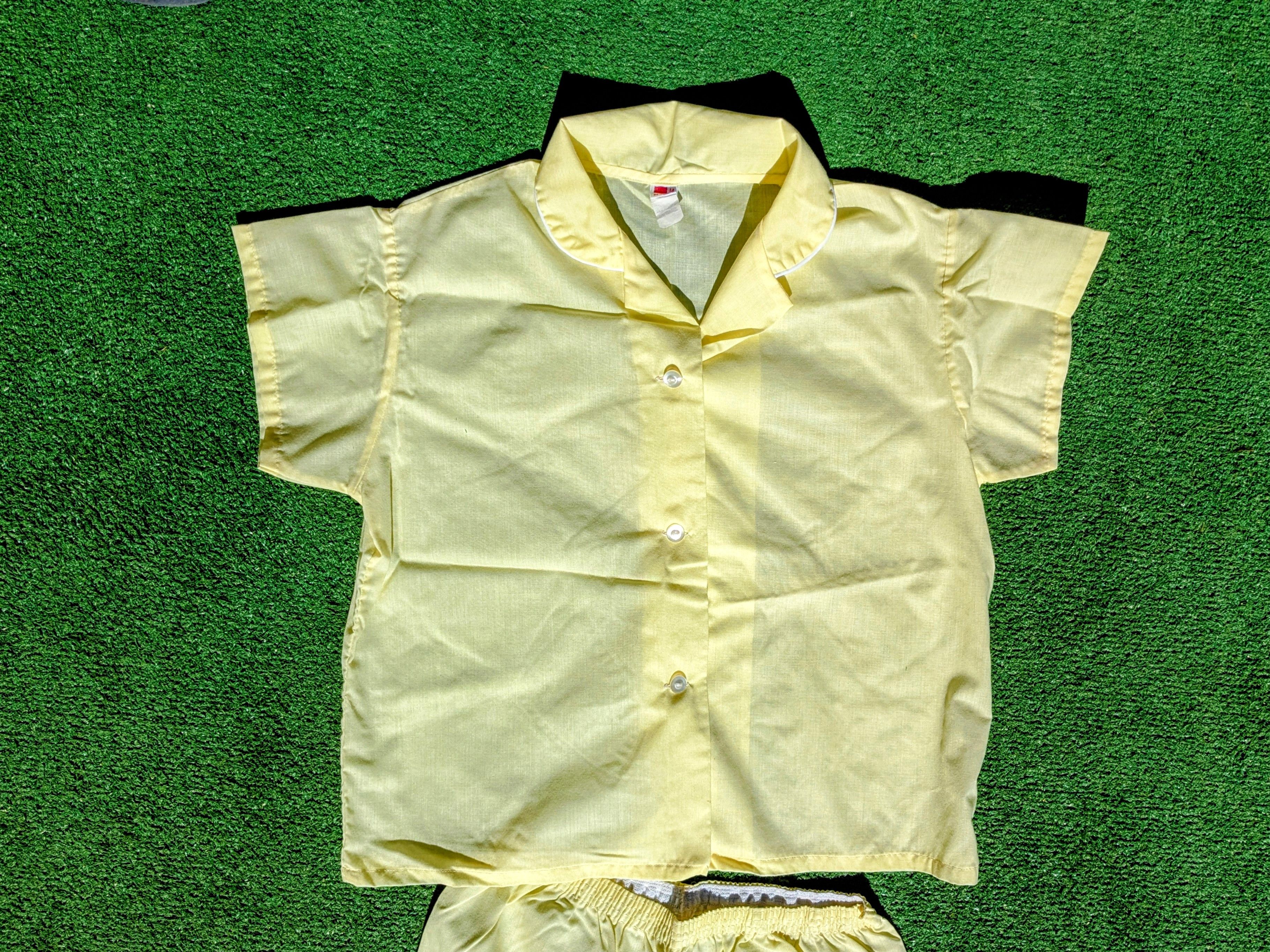 Hanes Vintage 1980's 2-Pc Hanes Sun Pajama Shirt & Pants Set Size L / US 10 / IT 46 - 4 Thumbnail