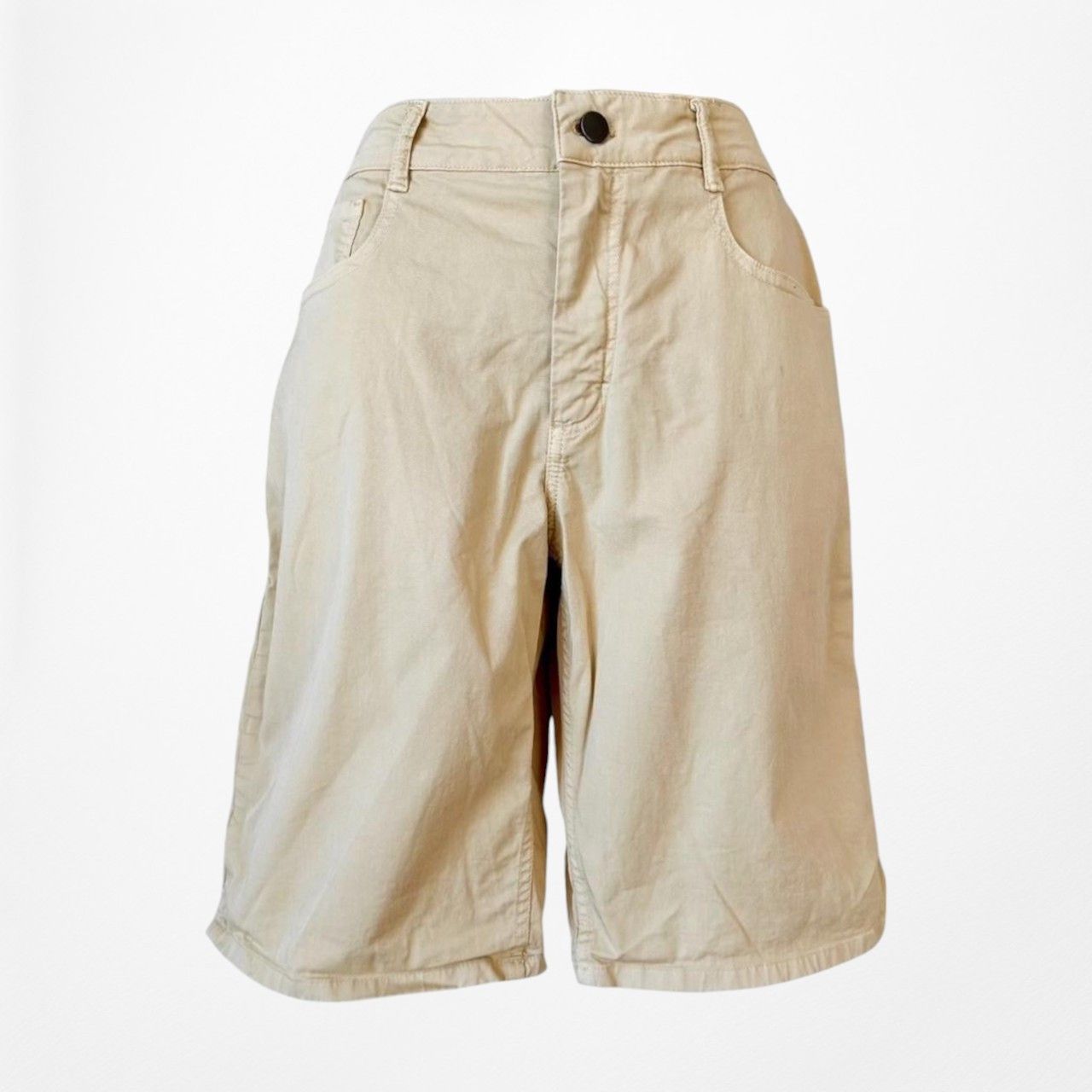 Mango Mango Yellow Casual Bermuda Shorts Size 32 Size US 32 / EU 48 - 1 Thumbnail