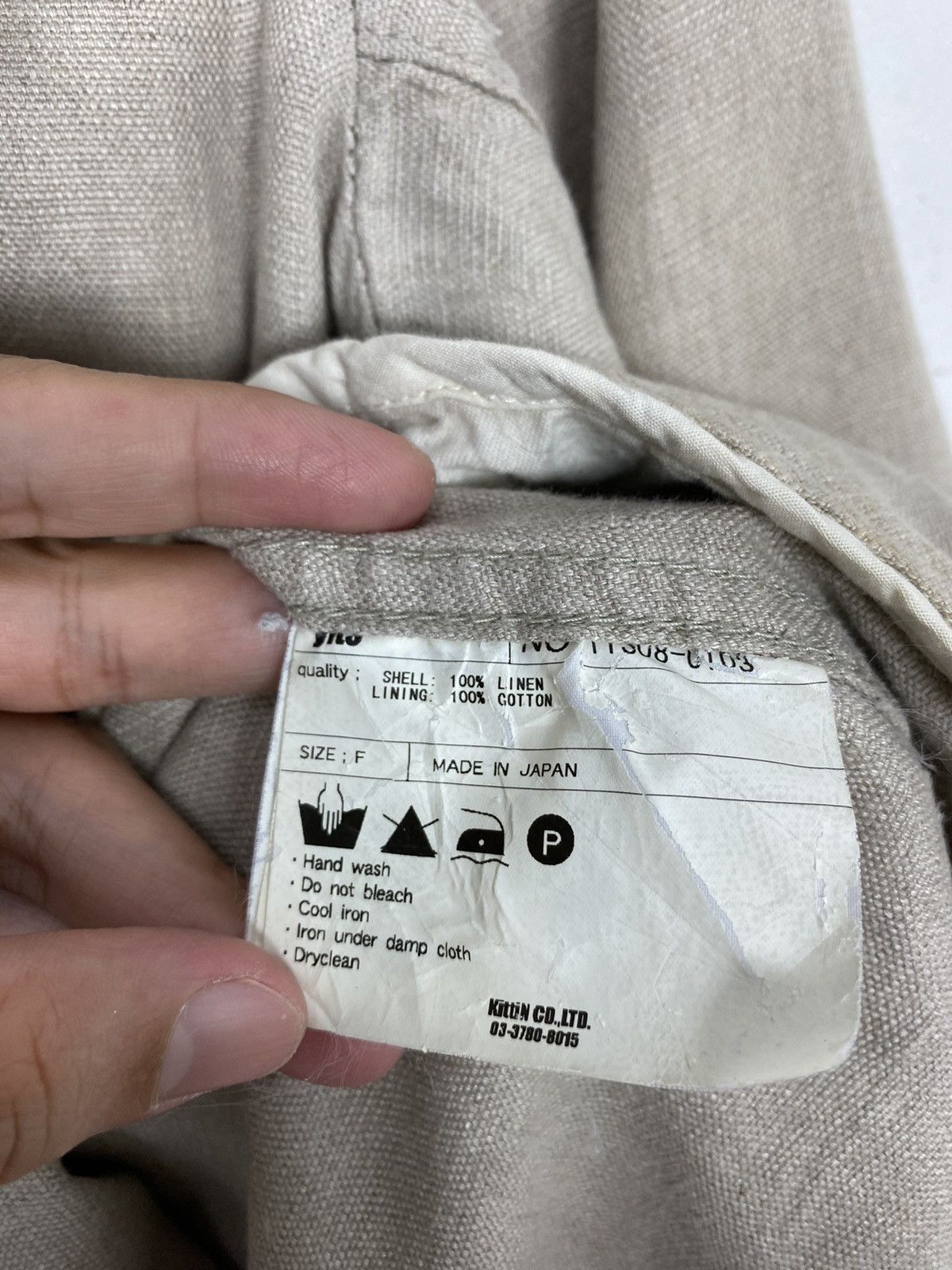 Japanese Brand Rare ‼️ Ylts Cotton Linen Spring Mods Coat Size S / US 4 / IT 40 - 5 Thumbnail