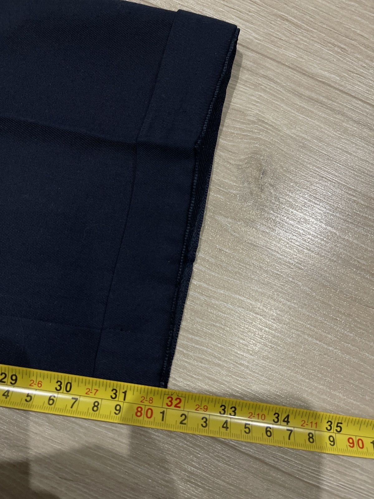 Vintage Vintage Sandro Pozzi Wool Pleated Trousers Navy Blue US30in Size 36R - 14 Thumbnail