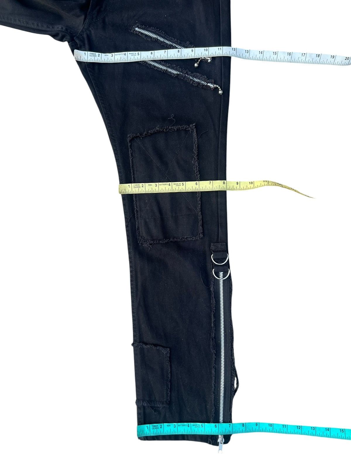 Japanese Brand Vintage King Mob Japan Black Denim Bondage Trouser Jeans Size US 32 / EU 48 - 5 Thumbnail