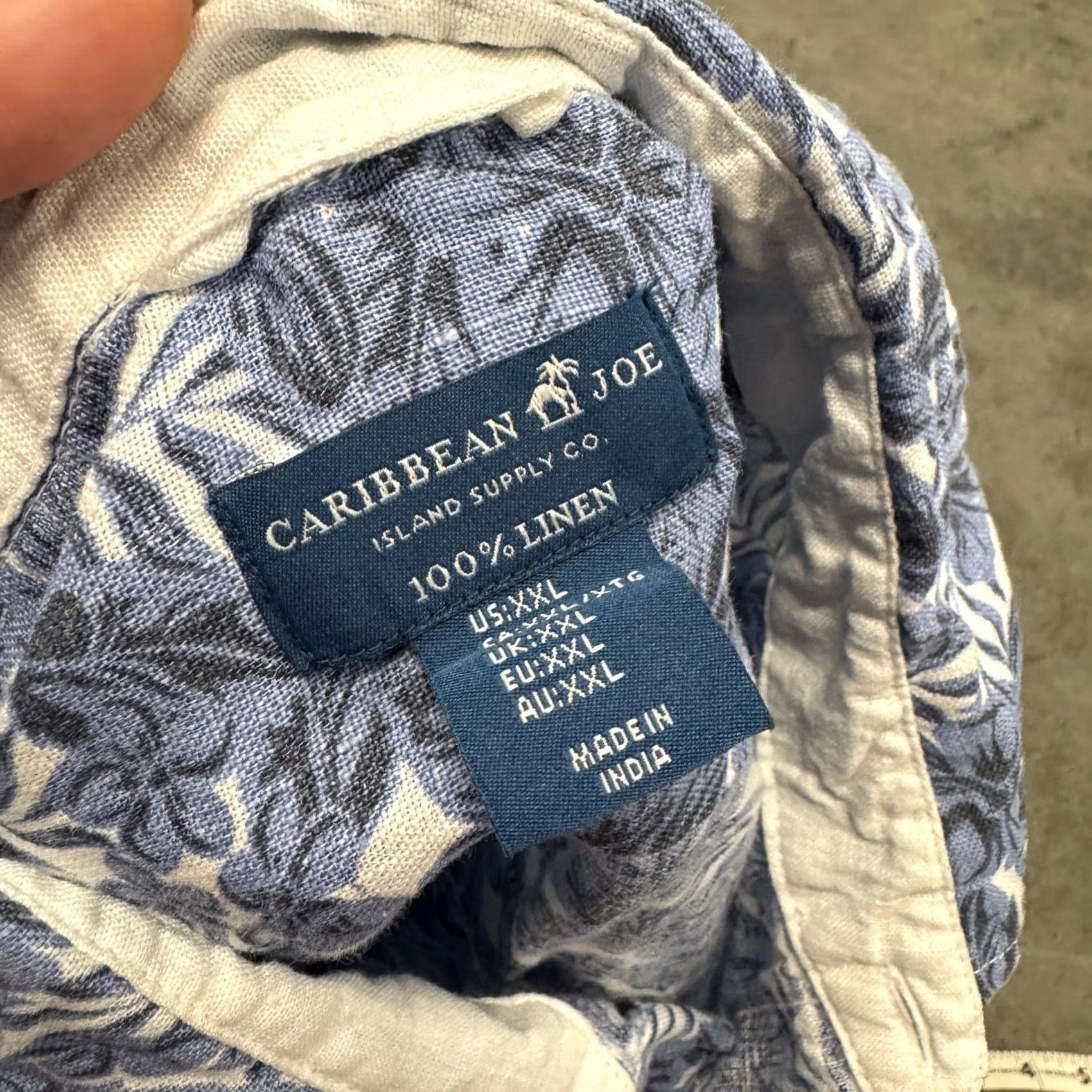 Vintage VINTAGE Y2K Carribean Joe 100% Linen Floral Tropical Button Up Casual Shirt XXL Blue Mens Size US XXL / EU 58 / 5 - 5 Thumbnail