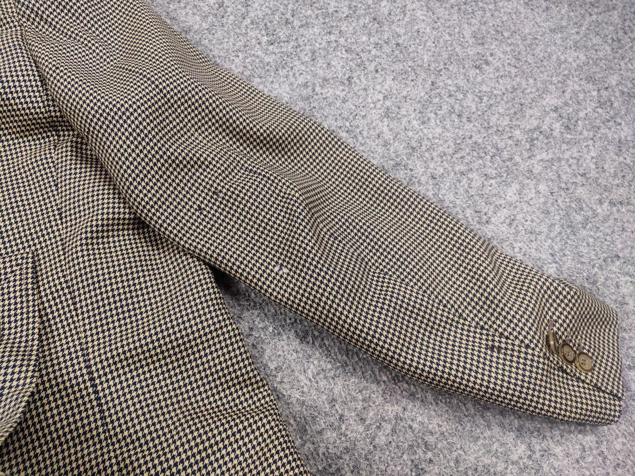Brioni Brioni Vintage Houndstooth pattern Wool Beige Blazer Jacket Size US L / EU 52-54 / 3 - 12 Thumbnail