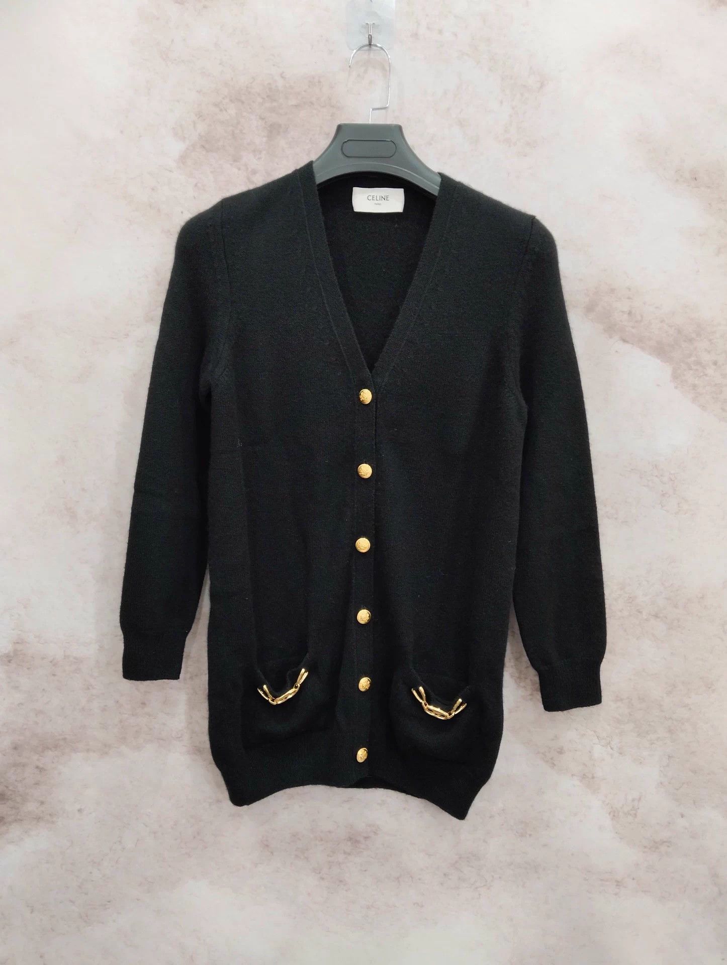 Celine Celine Cashmere V-neck Single-breasted Cardigan XS 95 New Size XS / US 0-2 / IT 36-38 - 1 Thumbnail