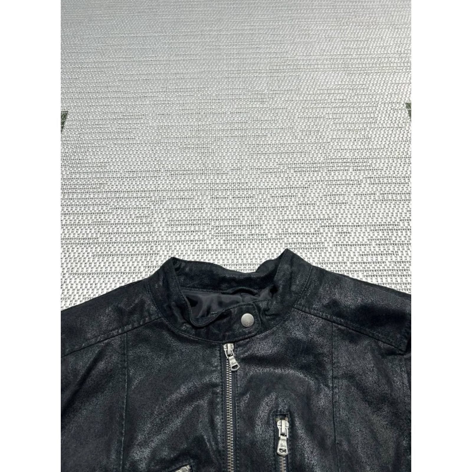 Levi's Levi's Jacket Womens Large Black Faux Leather Full Zip Jacket Size L / US 10 / IT 46 - 2 Thumbnail