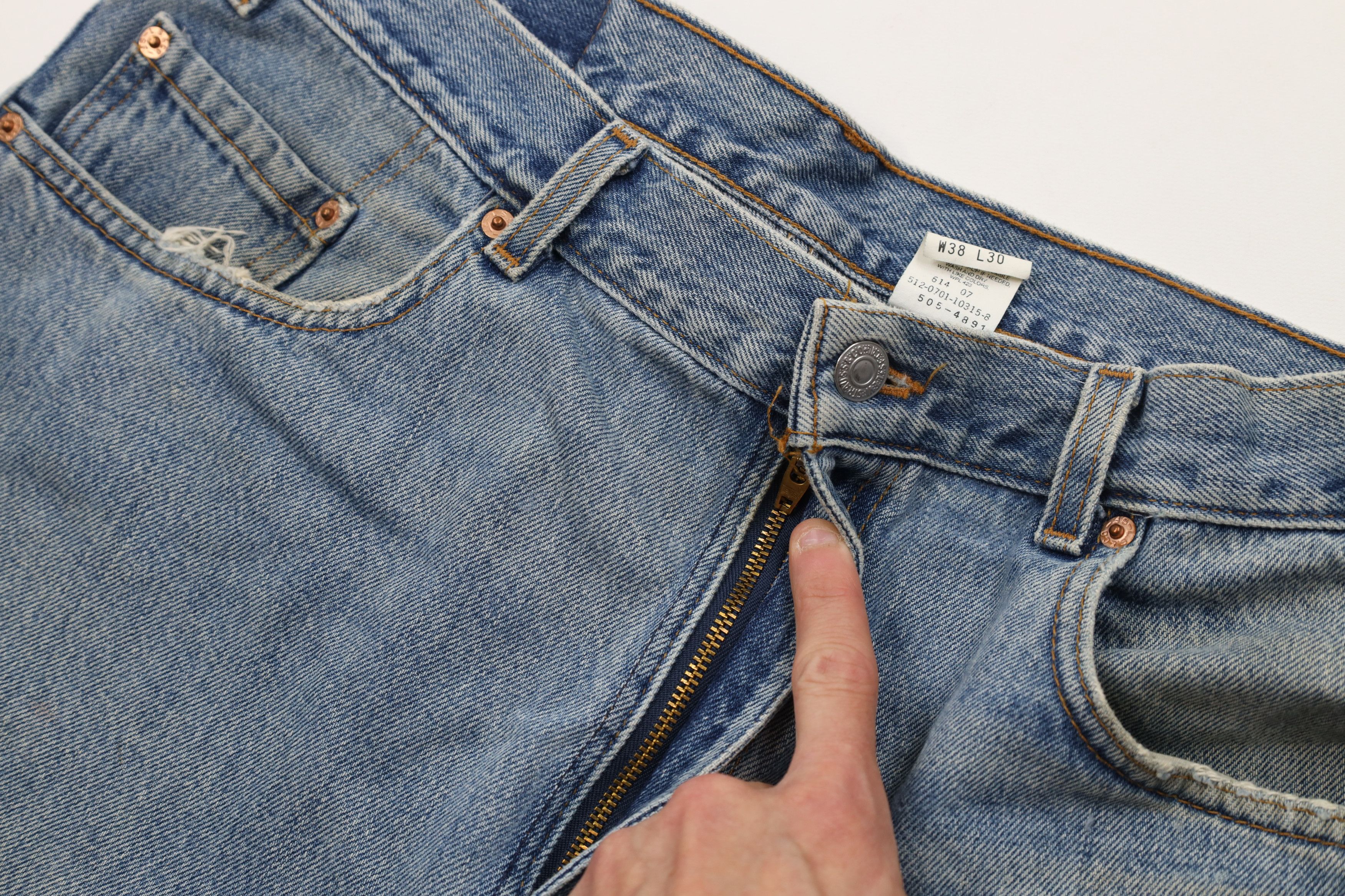 Levi's Vintage Y2K 2001 Levis 505 Straight Leg Jeans Blue USA Size US 38 / EU 54 - 9 Thumbnail