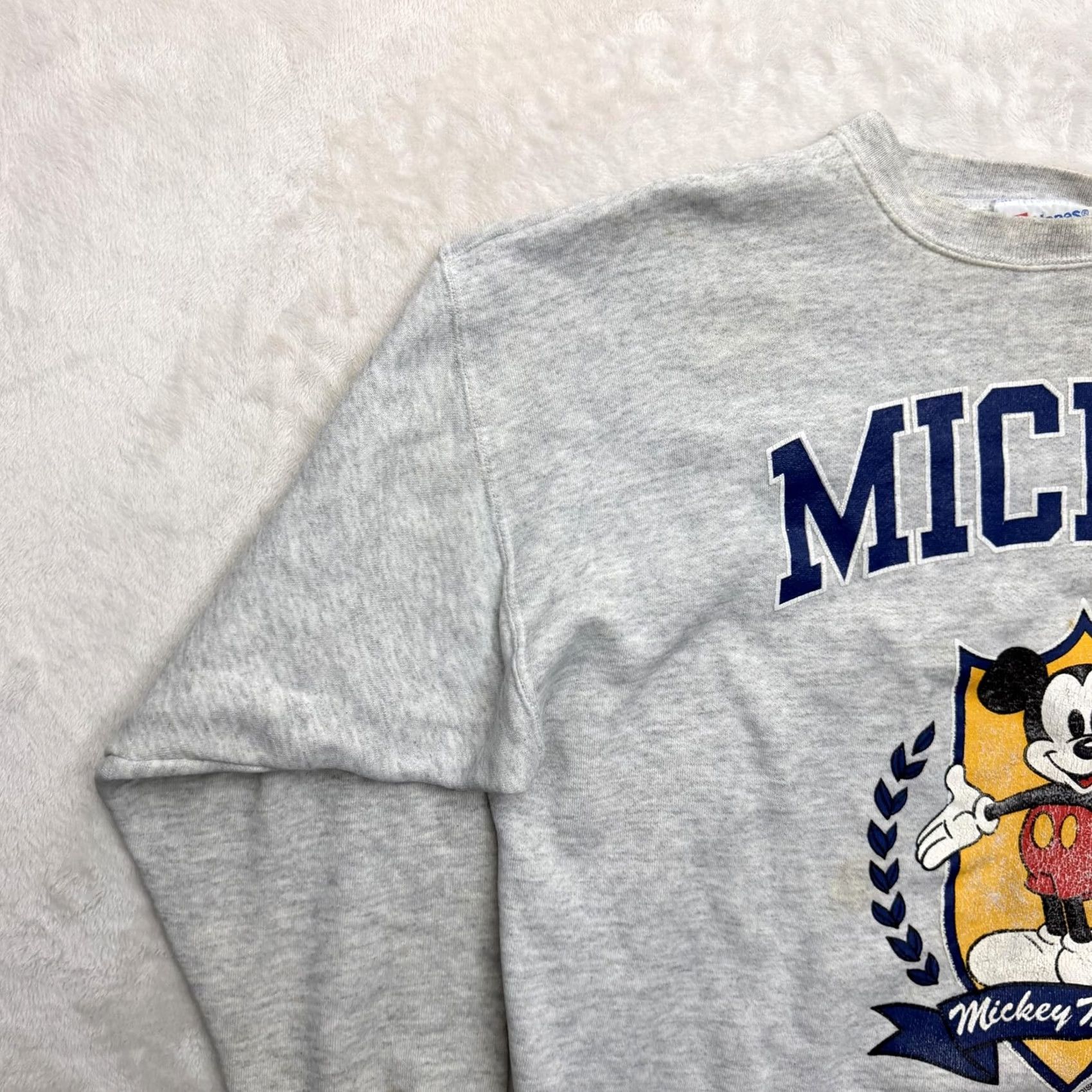 Hanes VINTAGE Hanes Mickey Mouse Sweatshirt Mens XL Gray Graphic Fleece USA Size US XL / EU 56 / 4 - 6 Thumbnail