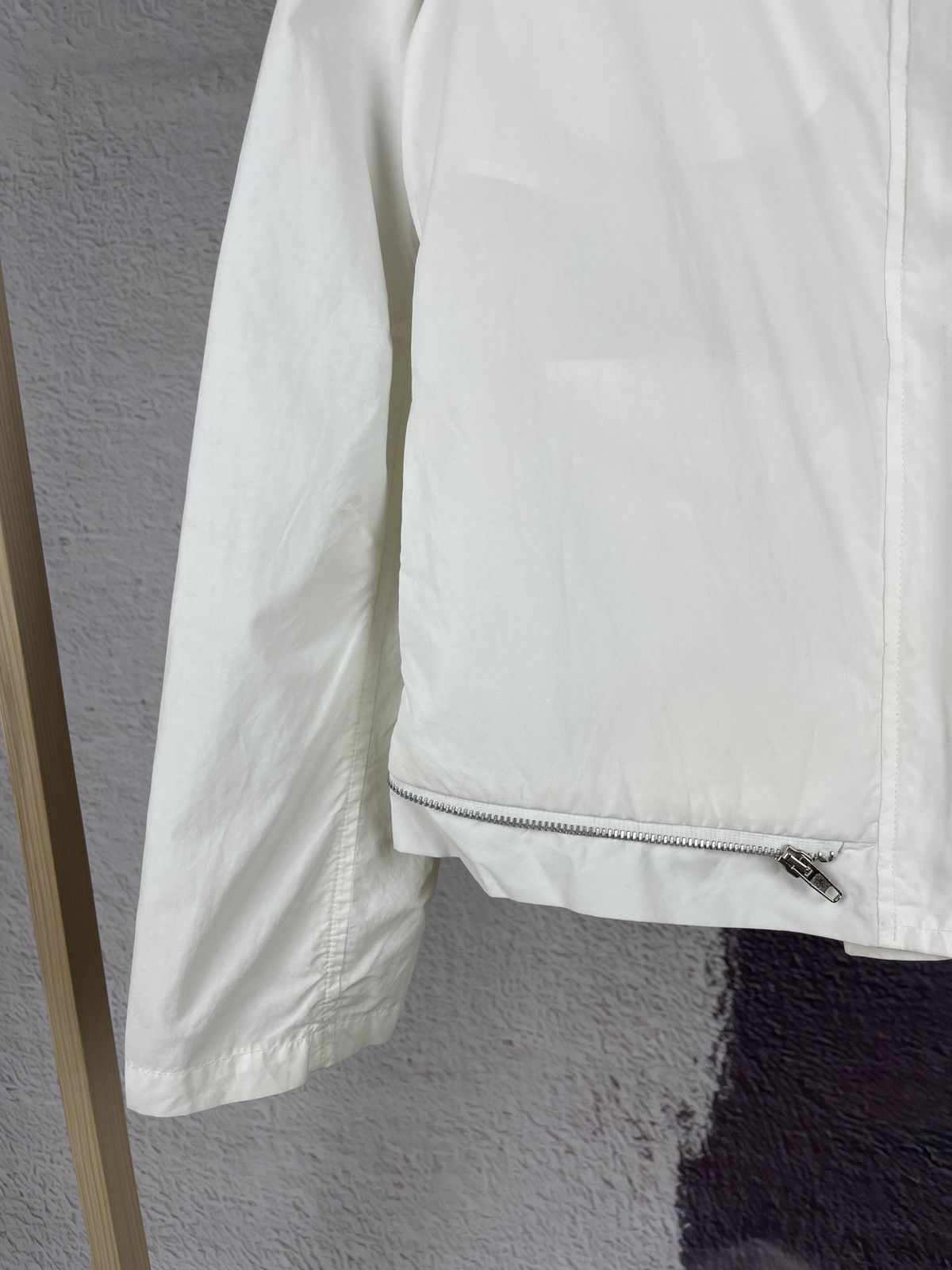 Other Helmut Lang 2000 Resinated Cotton Bondage Biker Jacket white Size M / US 6-8 / IT 42-44 - 4 Thumbnail