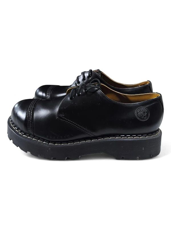 Leather Chunky Steel Cap Punk Leather Shoes Made in England 90s Size US 11 / EU 44 - 1 Thumbnail