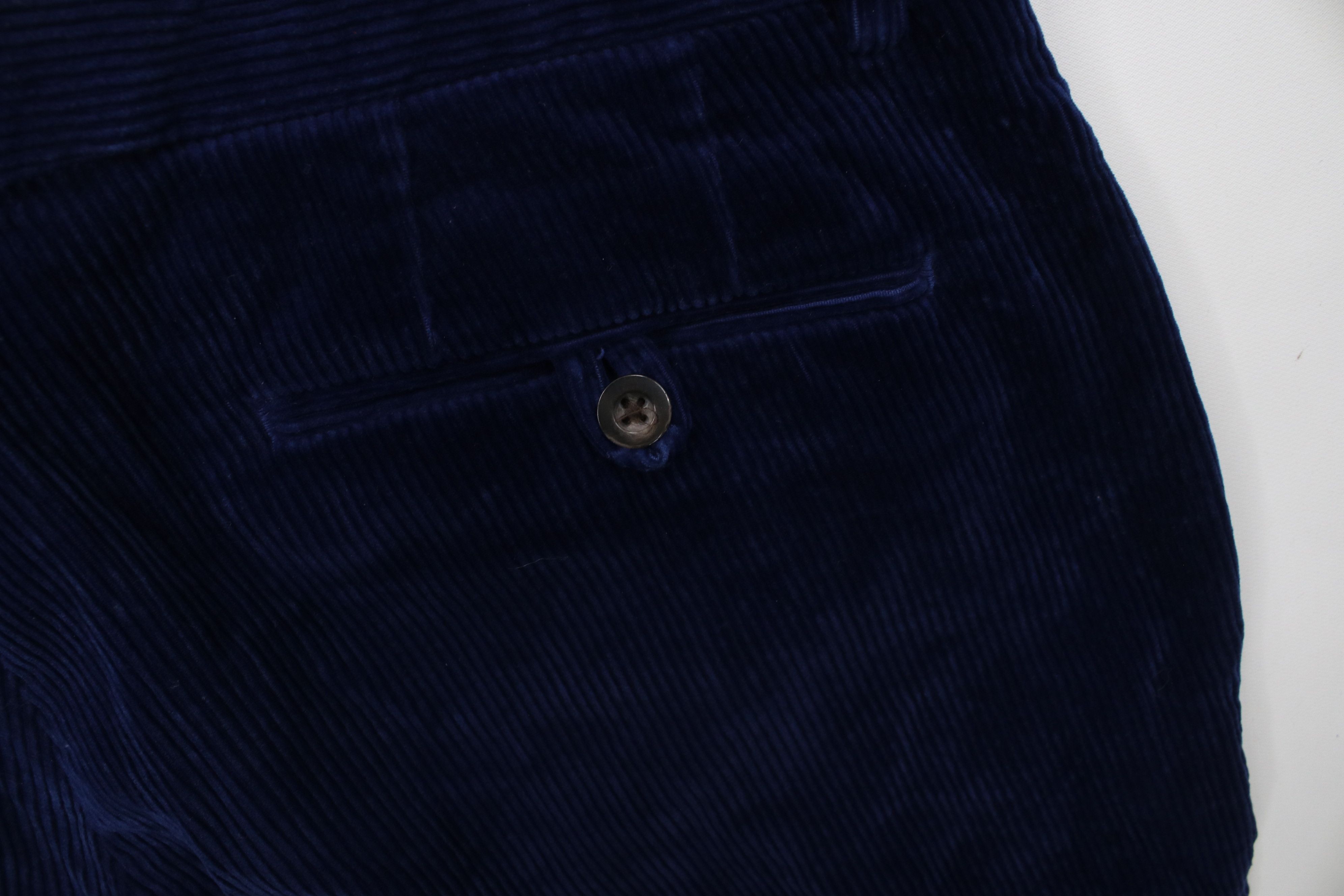 Polo Ralph Lauren Vintage 90s Ralph Lauren Thick Wide Leg Corduroy Pants Blue Size US 34 / EU 50 - 14 Thumbnail