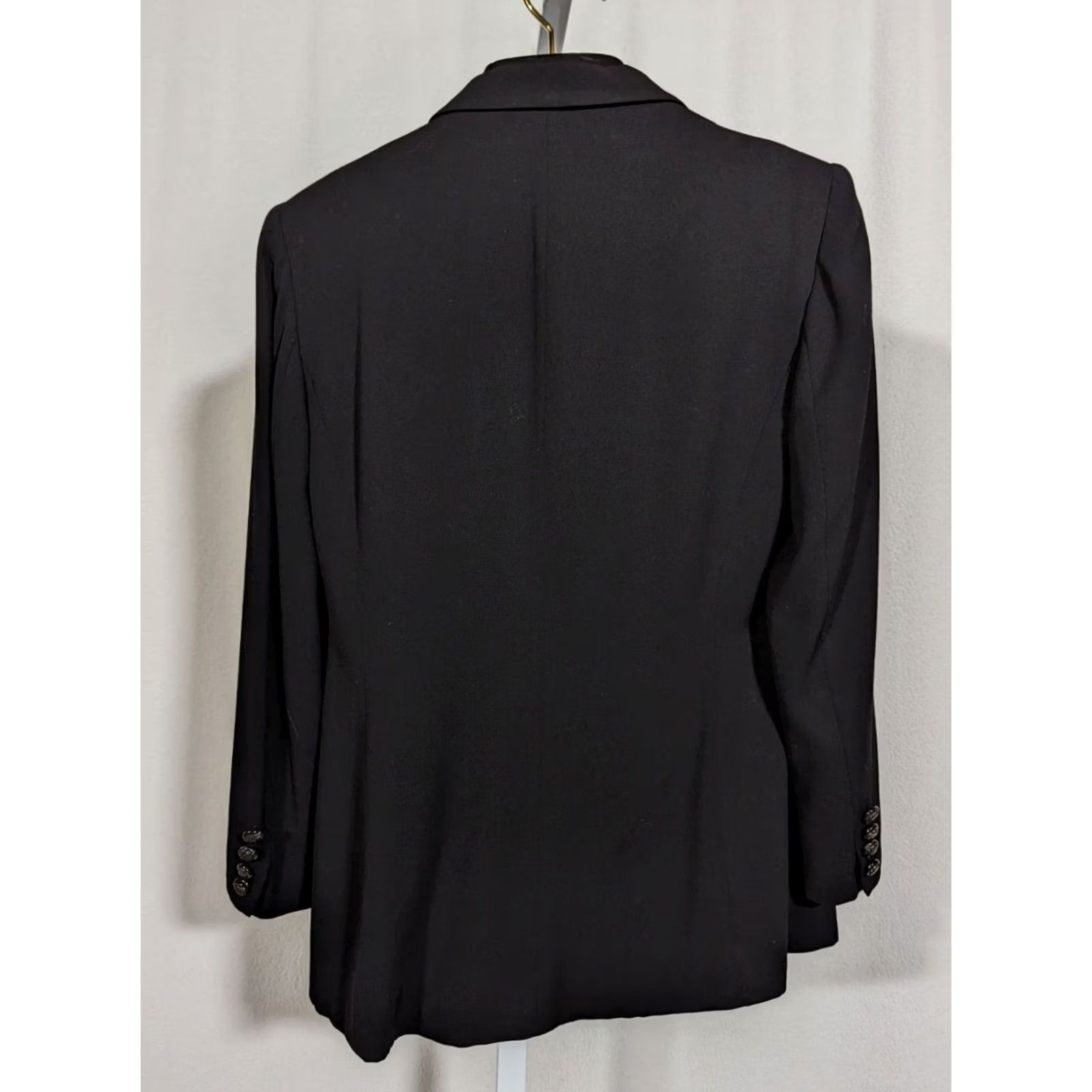 Ralph Lauren VINTAGE Ralph Lauren Blazer Beaded Equestrian Horse Riding Patch Wool Rayon USA RRL 34 4P Petite Womens Black Size S / US 4 / IT 40 - 3 Thumbnail