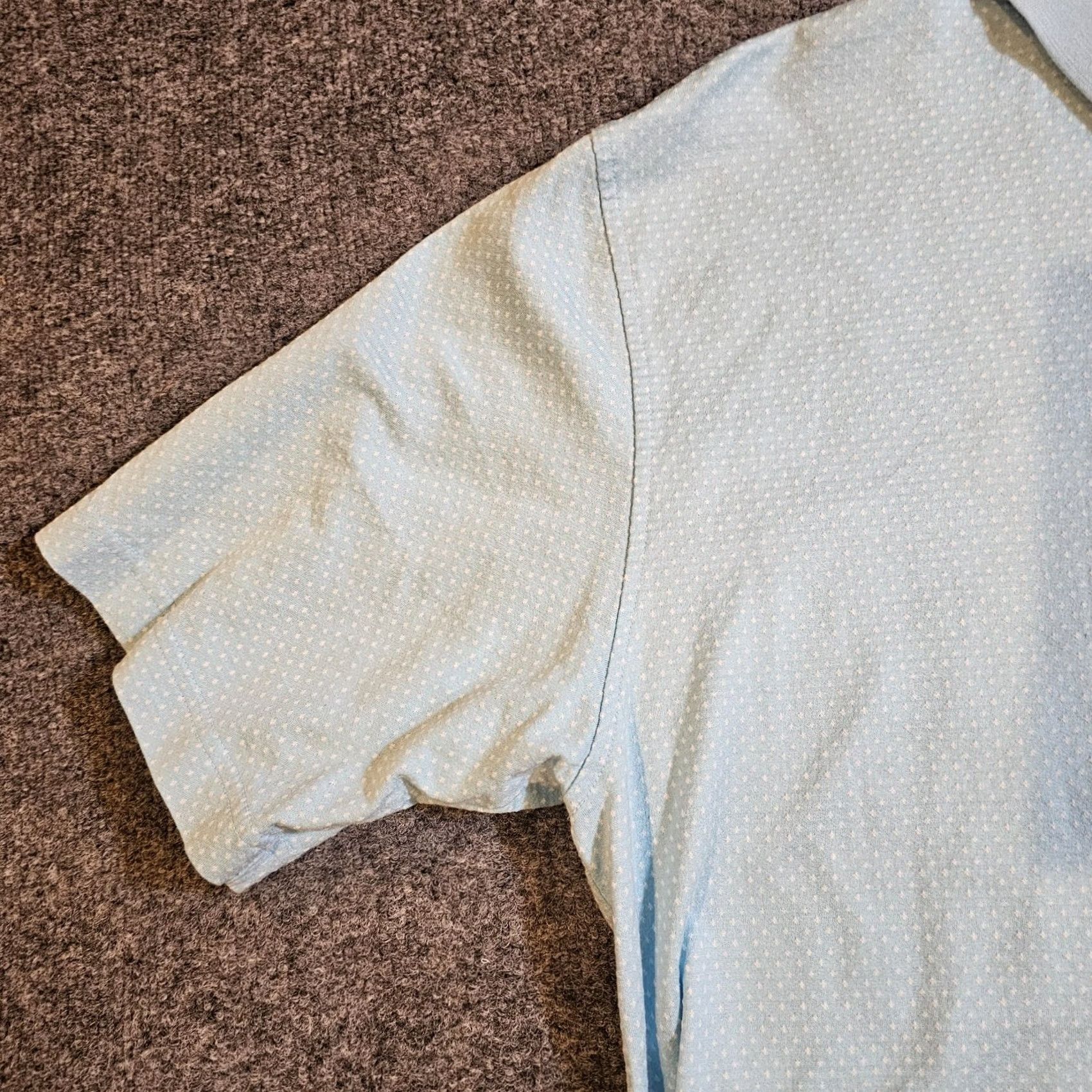 Peter Millar Peter Millar Polo Shirt Men Large Blue Polka Dot Performance Stretch Golf Casual Size US L / EU 52-54 / 3 - 5 Thumbnail