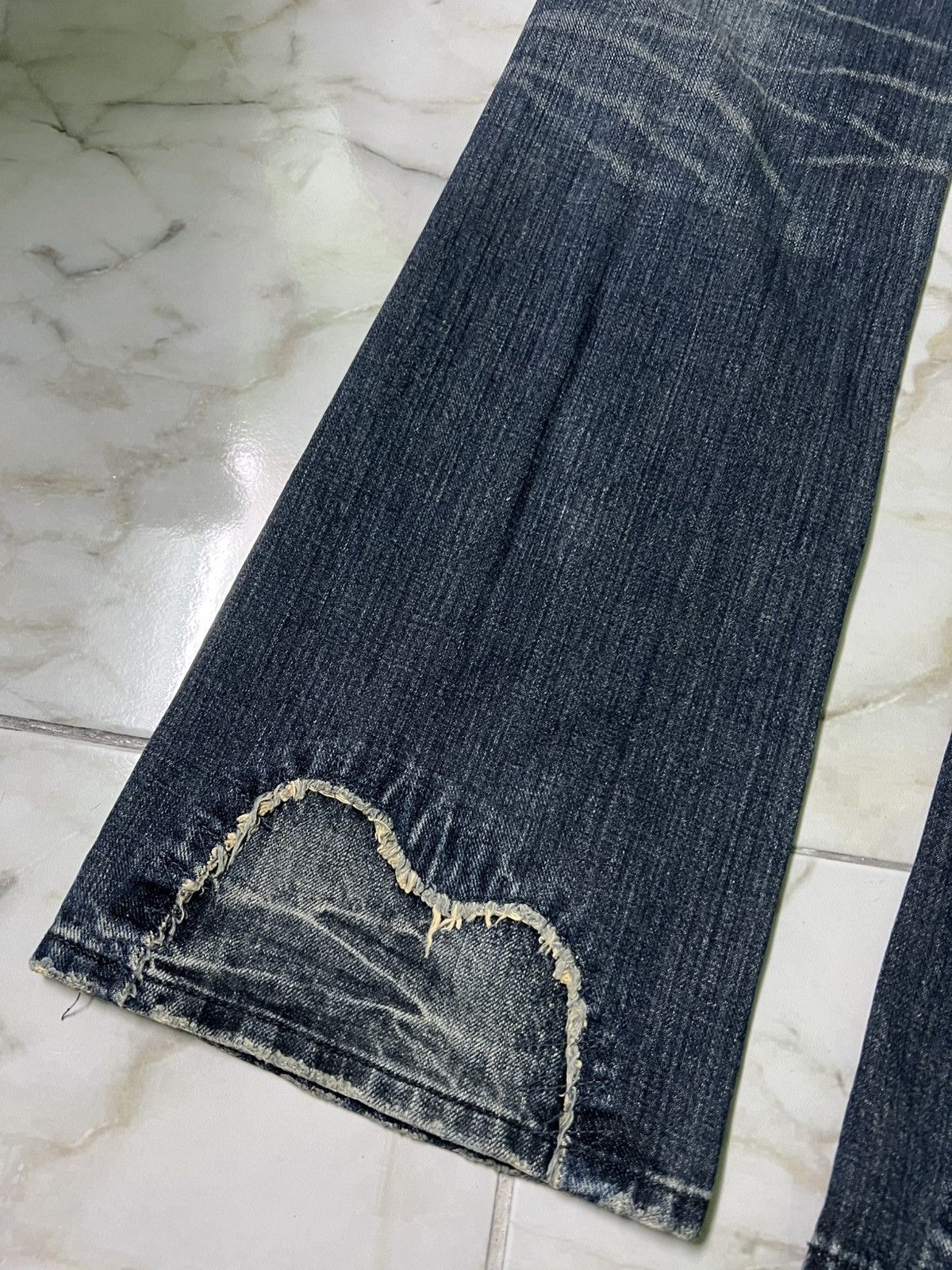 If Six Was Nine × Lee 💥FLARE💥VINTAGE LEE RIDER WASHED DISTRESS JEAN JAPAN Size US 33 - 17 Thumbnail