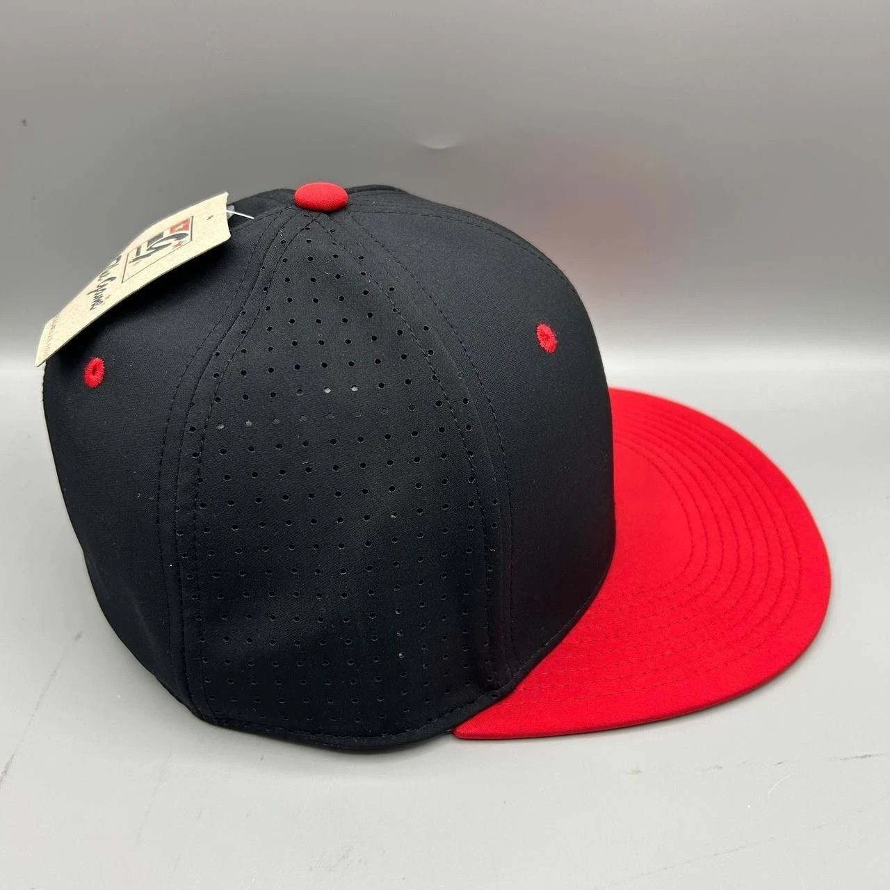 The Game The Game Hat Men Small Black Red Blank Plain Fitted Cap Size ONE SIZE - 6 Thumbnail