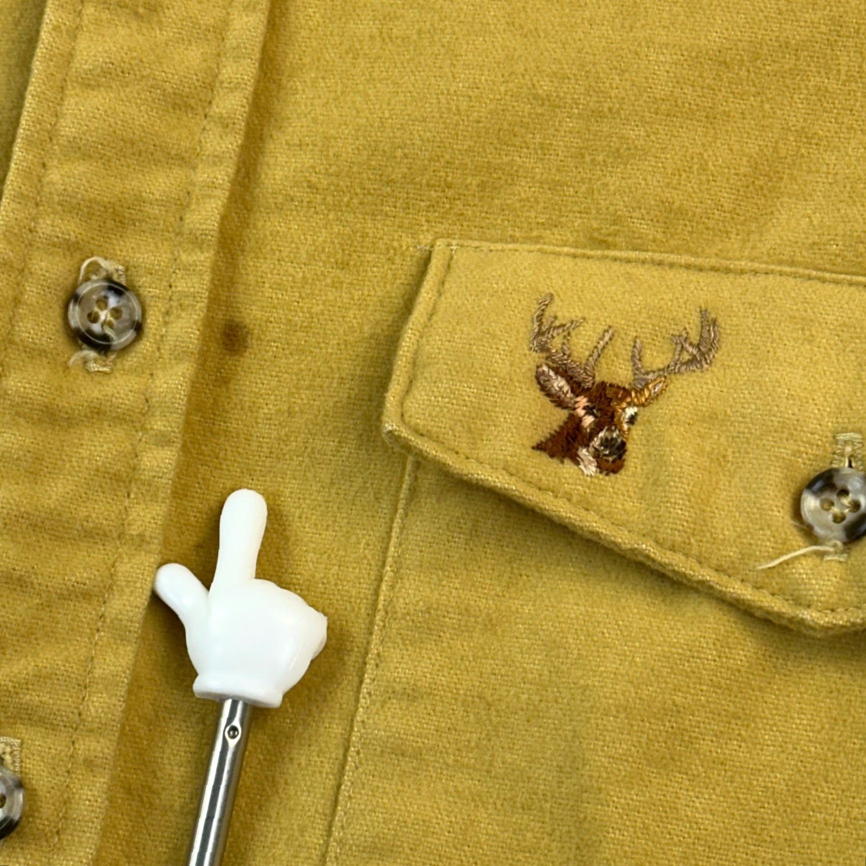 Logo 7 VINTAGE Duxbak Shirt Mens Large Chamois Heavyweight Button Up Buck Logo USA 80s Size US L / EU 52-54 / 3 - 4 Thumbnail