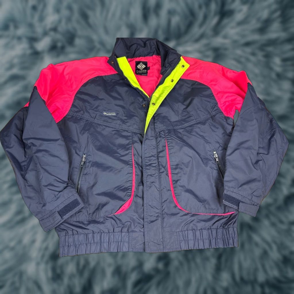 Vintage VINTAGE Columbia Powder Keg Bomber Jacket Men L Pink Neon Blue Jacket Size US L / EU 52-54 / 3 - 1 Thumbnail