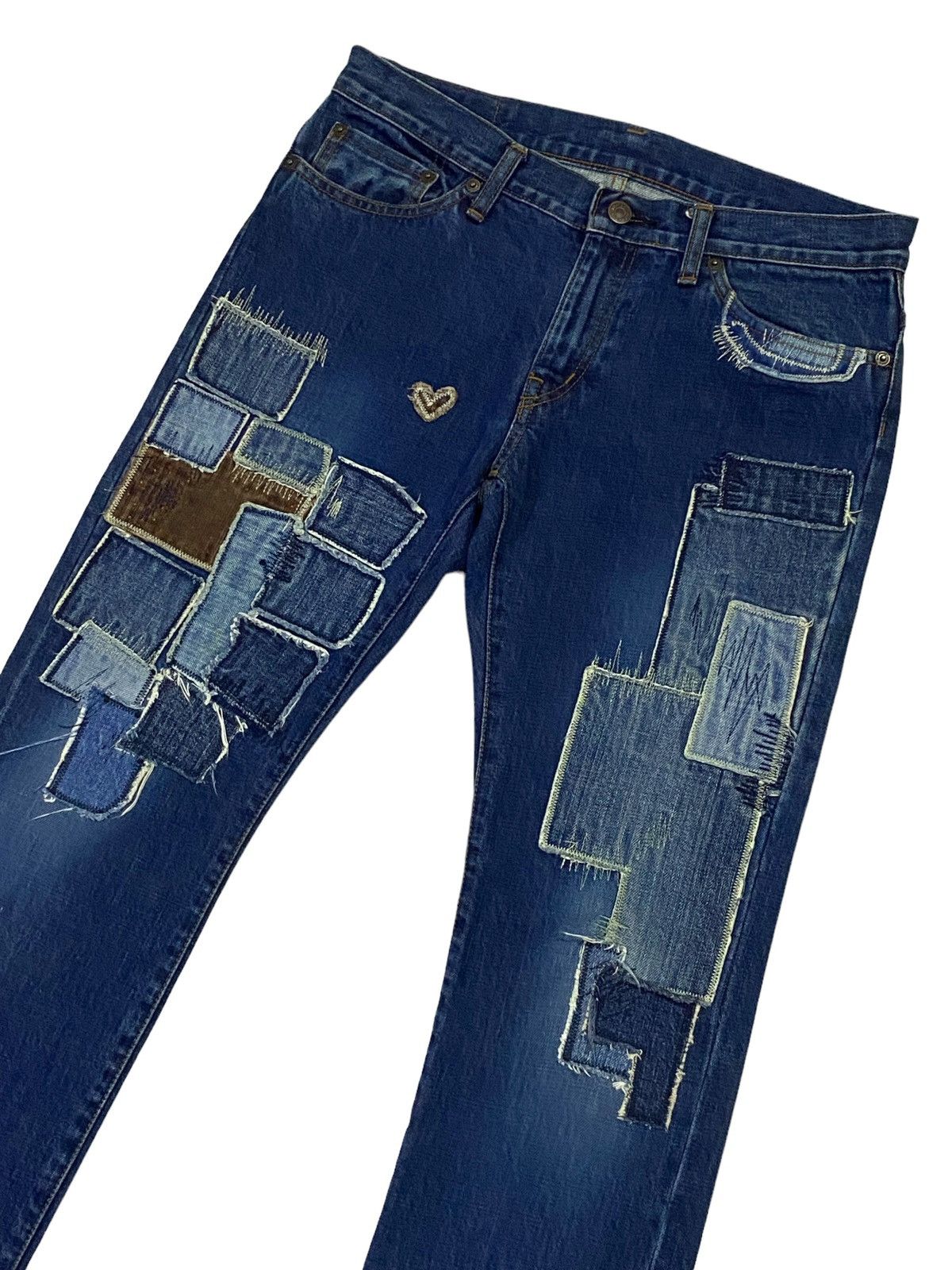 Hysteric Glamour × Japanese Brand Hysteric Glamour Patchwork Denim Pants Size US 30 / EU 46 - 18 Thumbnail