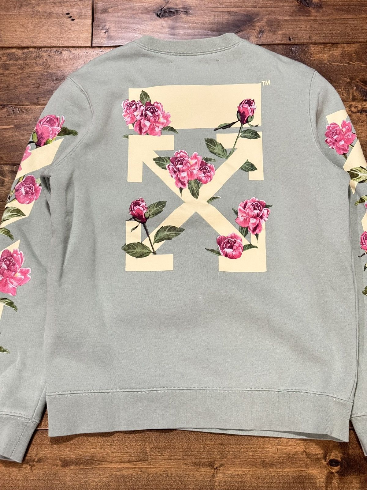 Off-White Off-White main label sweatshirt with floral graphics Size S / US 4 / IT 40 - 3 Thumbnail