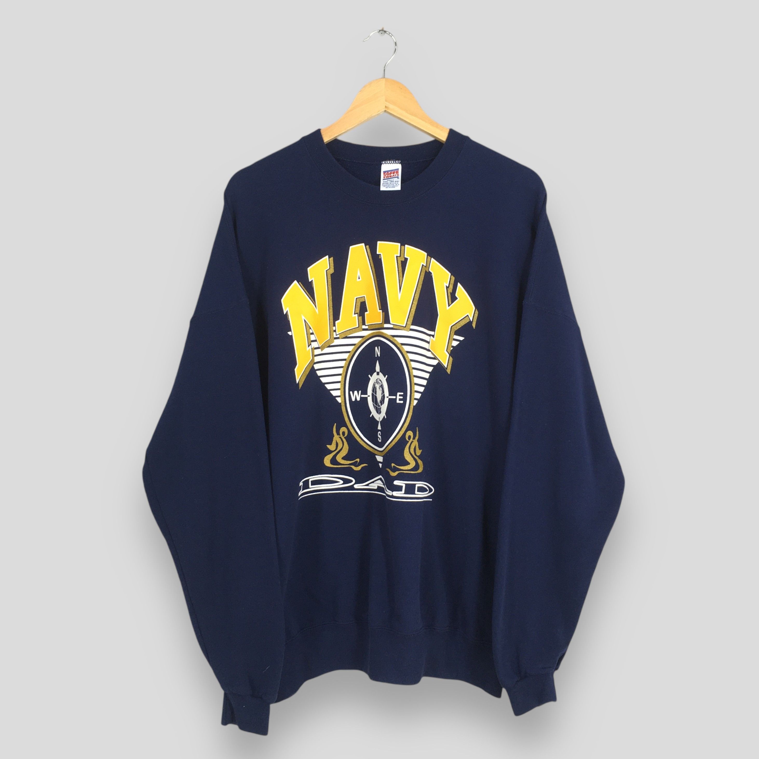 Soffe Vintage United States Navy Dad Sweatshirt 2XLarge Size US XXL / EU 58 / 5 - 1 Thumbnail