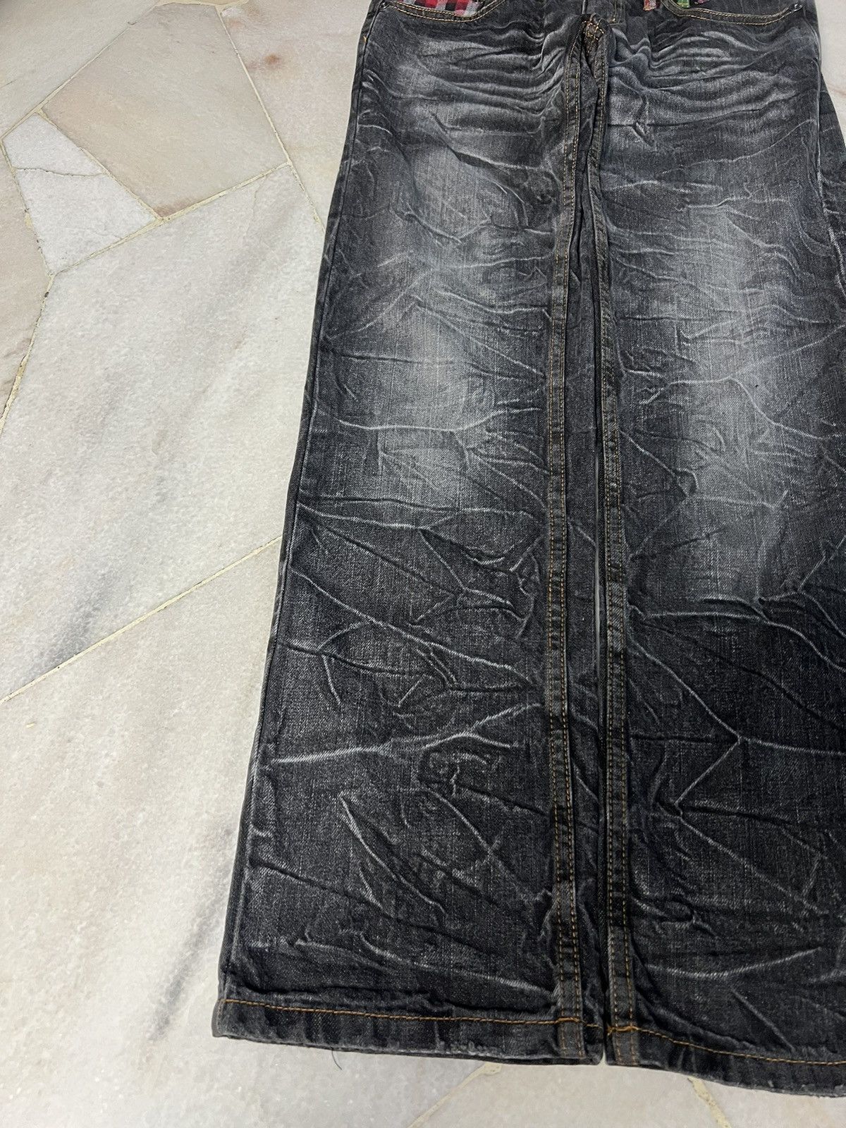 Japanese Brand NYLAUS CLOTHING DOUBLE WAIST JEANS VERY RARE Size US 30 / EU 46 - 3 Thumbnail