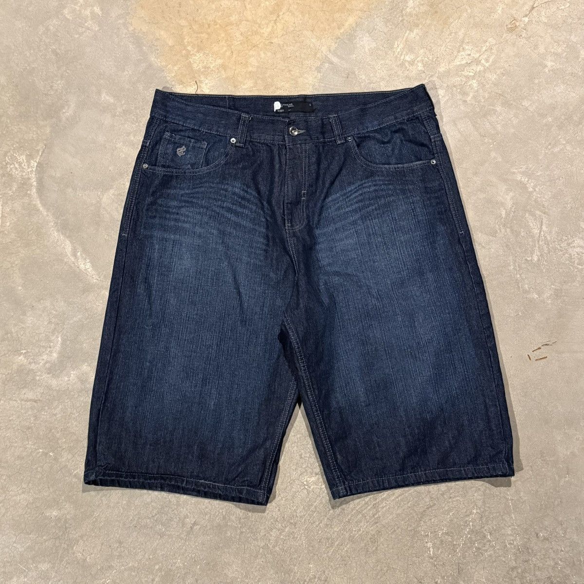 Rocawear Vintage 2000s Rocawear Faded Indigo Baggy Jorts Grunge Y2K Size US 42 / EU 58 - 4 Thumbnail