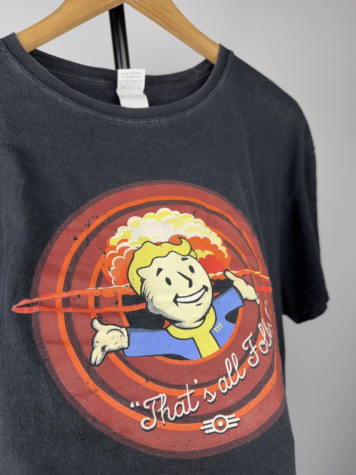 Vintage 00s Fallout Vault Boy “That’s All Folks” Graphic T-Shirt Size US XXL / EU 58 / 5 - 4 Thumbnail