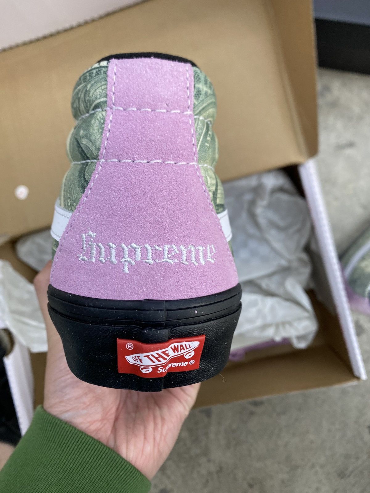 Supreme × Vans Supreme Vans Grosso M Dollar Bills Pink Size US 10.5 / EU 43-44 - 7 Thumbnail