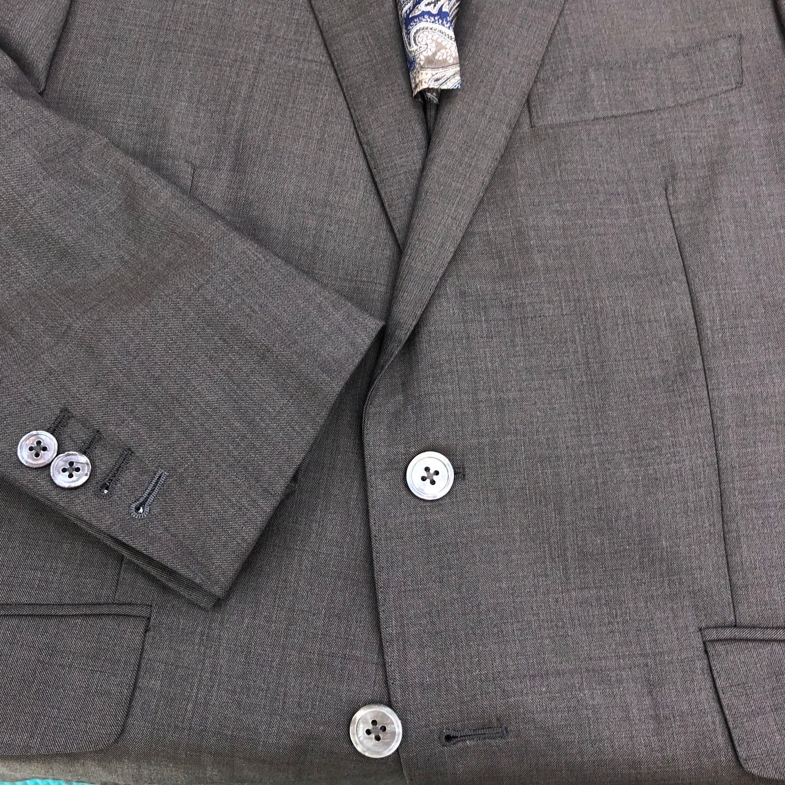 J.Hilburn J Hilburn 40S Sport Coat Blazer Revenge Super 150s Gray $976 Size 40S - 18 Thumbnail