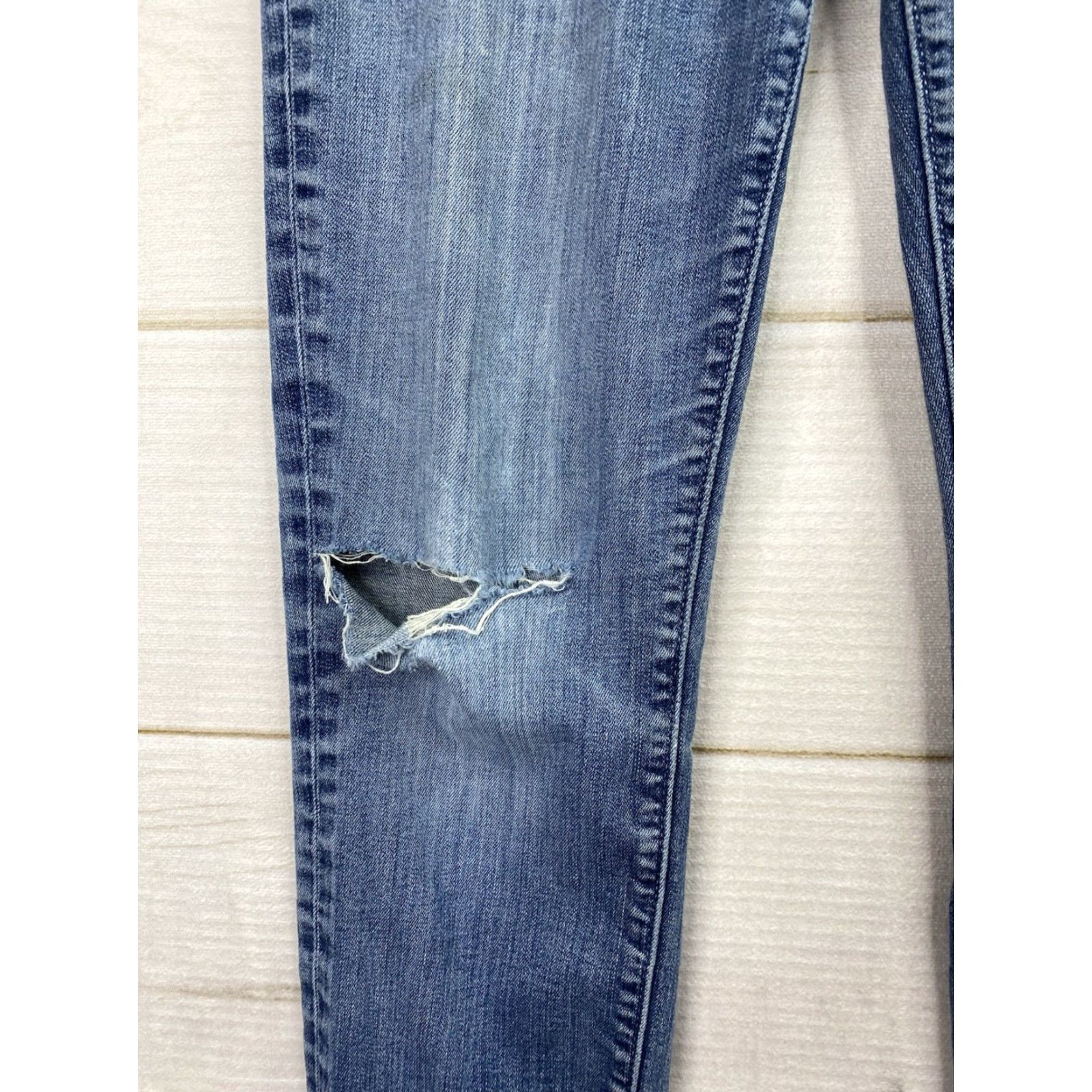 Anthropologie Anthropologie Pilcro No. 29 Jeans Women’s 29 Straight Leg Stretch Mid Rise Denim Blue 5-Pocket Design Slim Regular Womens Jeans Size 29" - 2 Thumbnail