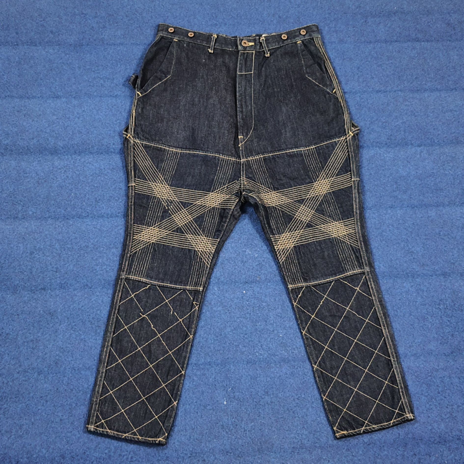 Kapital Vintage KAPITAL Japan Denim Monkey Stitching Pants C297N20 Size US 32 / EU 48 - 1 Thumbnail