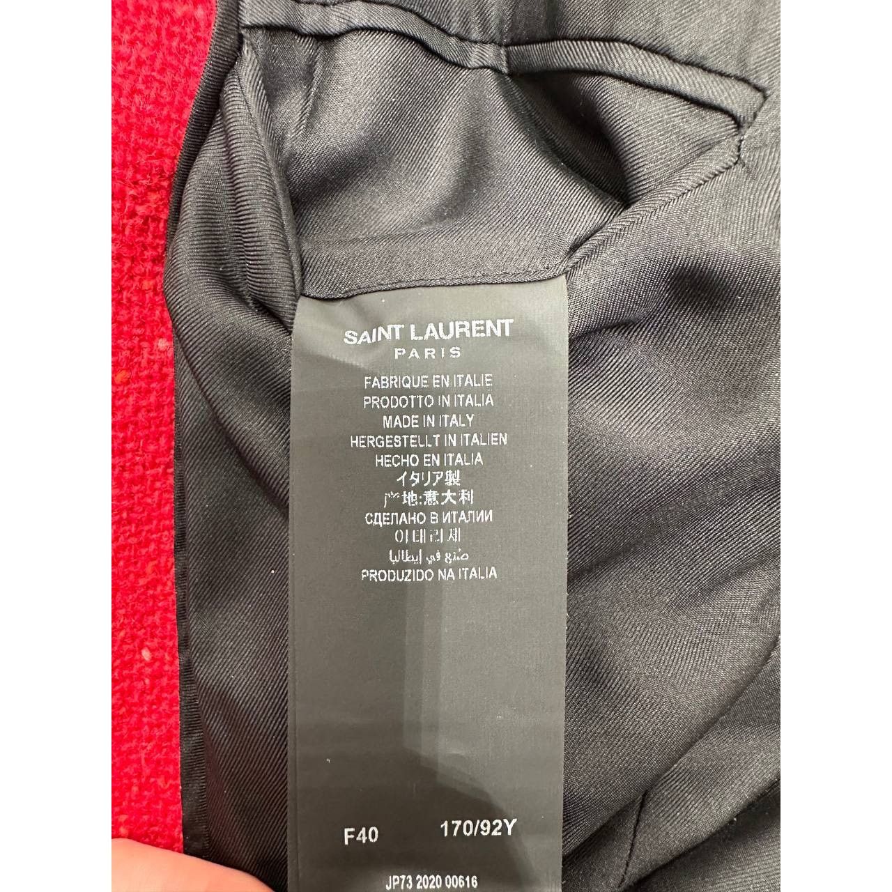 Saint Laurent Paris Saint Laurent Red Tweed Double Breasted Blazer Sz 40 Size M / US 6-8 / IT 42-44 - 8 Thumbnail