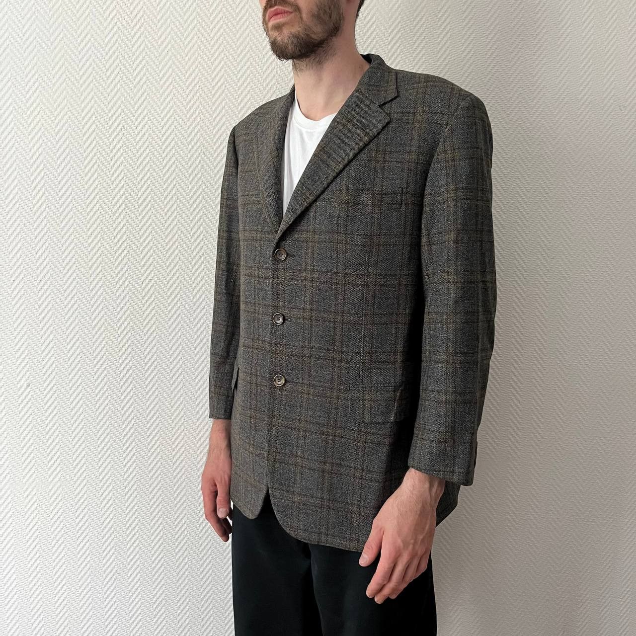 Trussardi × Vintage Vintage Trussardi Wool Italian Blazer Size 50R - 7 Thumbnail