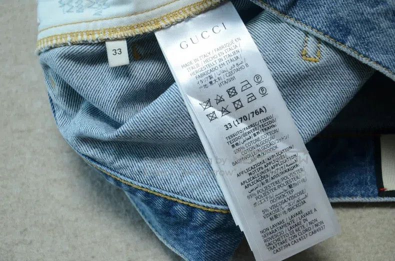 Gucci Gucci Blue washed and polished cat's beard shorts Size US 33 - 9 Thumbnail