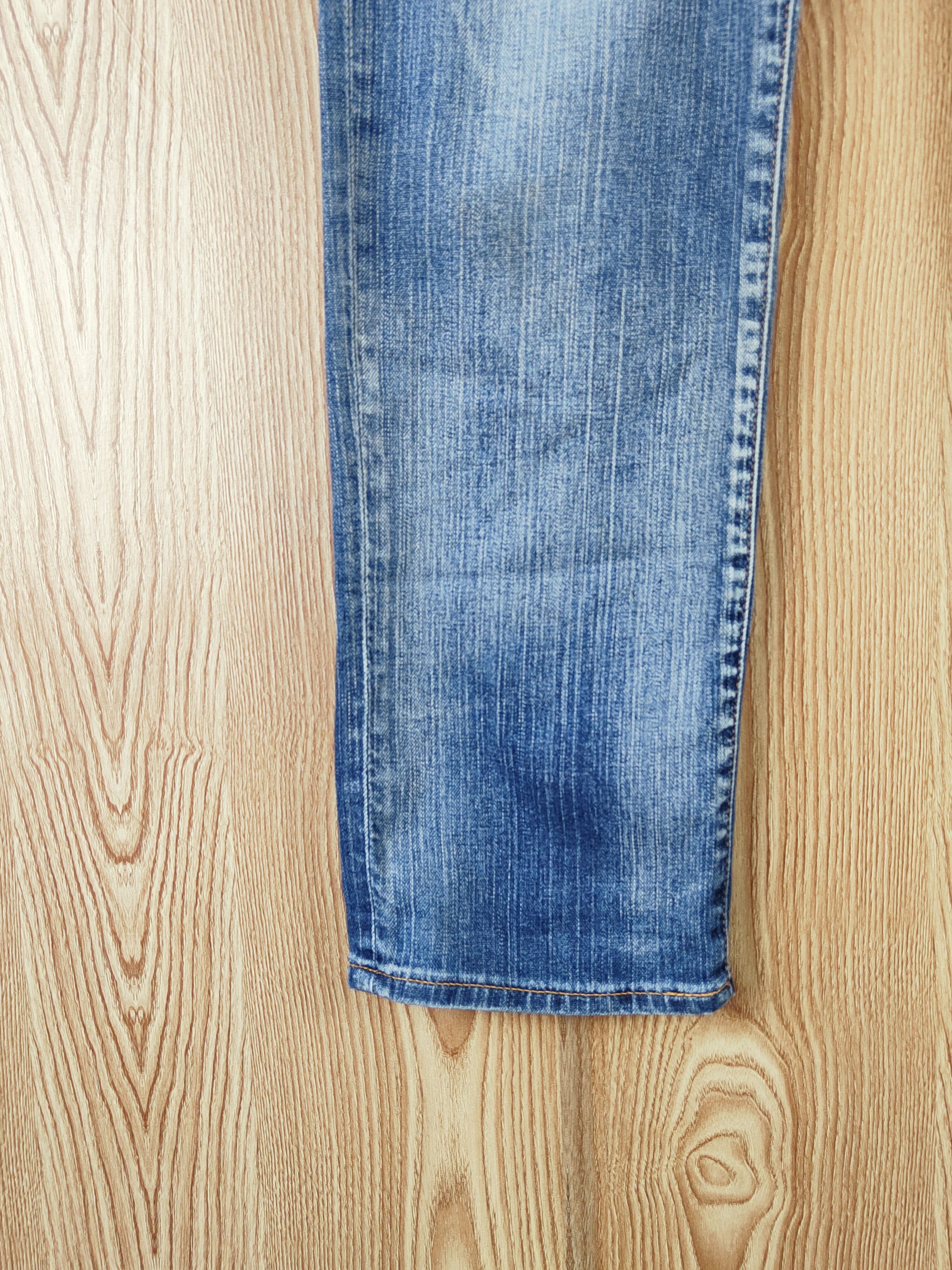 Japanese Brand Uniqlo Blue Faded Distressed Ripped Jeans #S2774 Size US 34 / EU 50 - 4 Thumbnail
