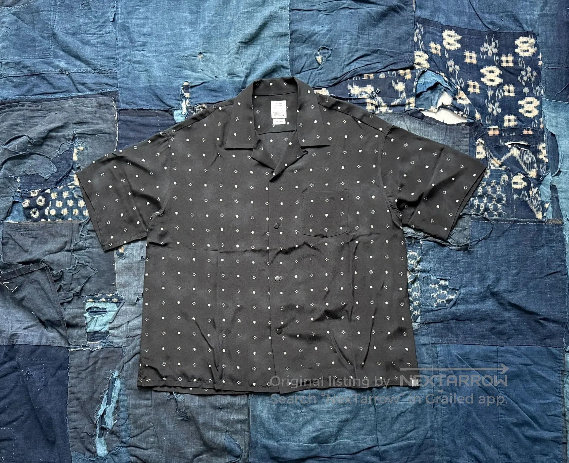 Visvim visvim crosby short-sleeve shirt in black. Size US L / EU 52-54 / 3 - 1 Thumbnail