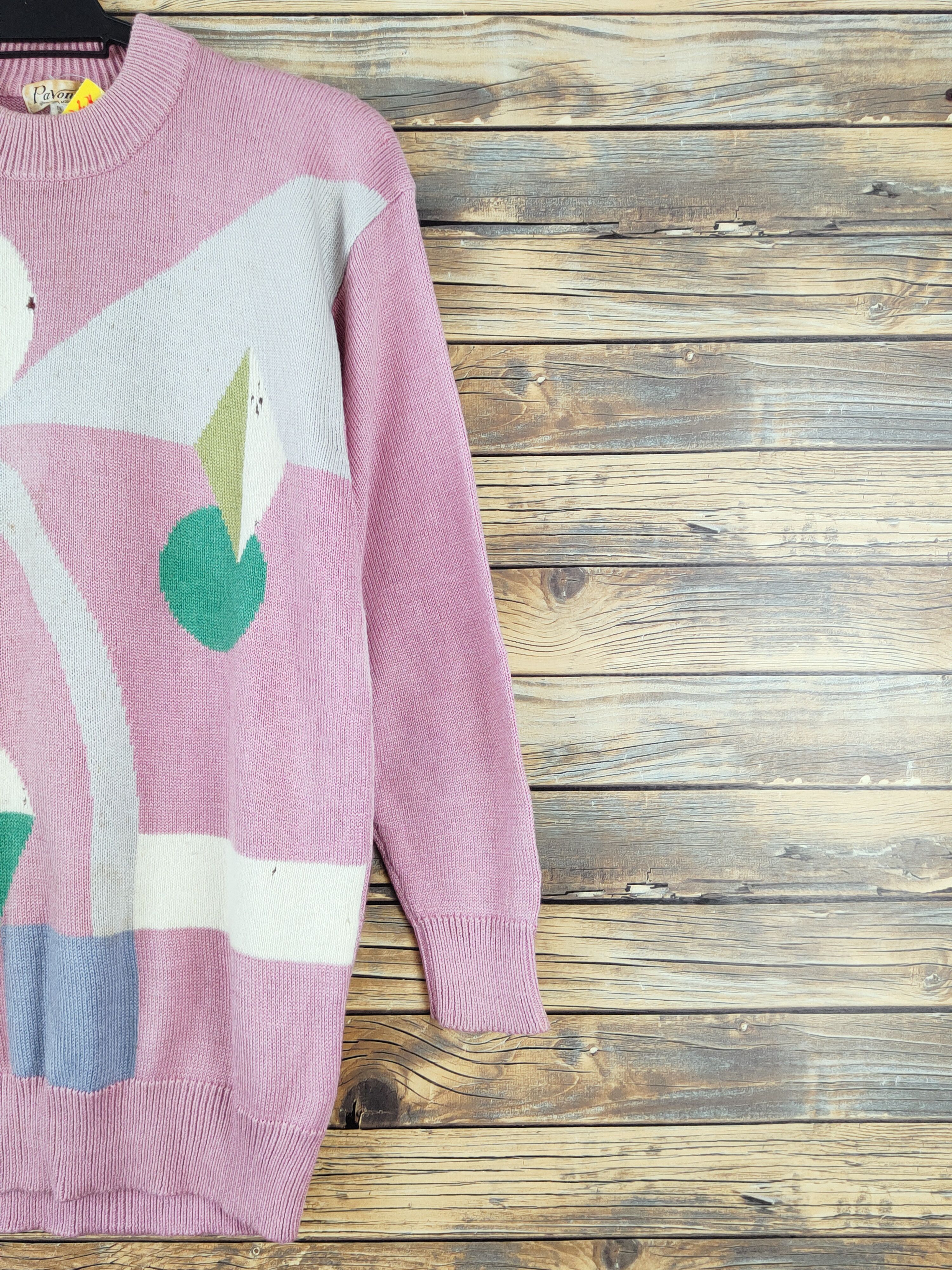 Homespun Knitwear × Japanese Brand × Vintage Pavone Pink Knitwear Sweatshirts #W997 Size M / US 6-8 / IT 42-44 - 7 Thumbnail