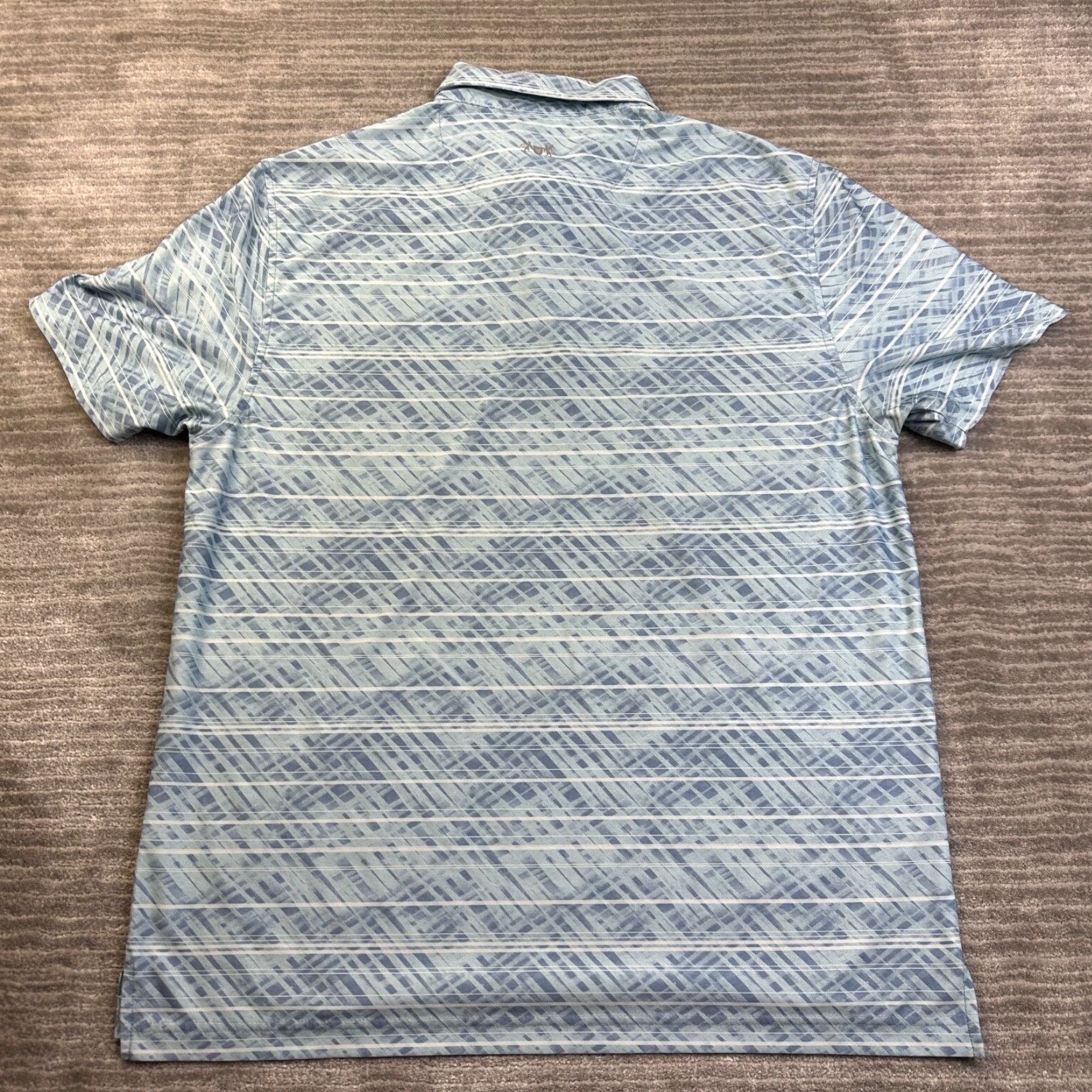 Vintage Hickey Freeman Polo Shirt Mens Large Blue Striped Golf Stretch Lightweight Size US L / EU 52-54 / 3 - 2 Thumbnail