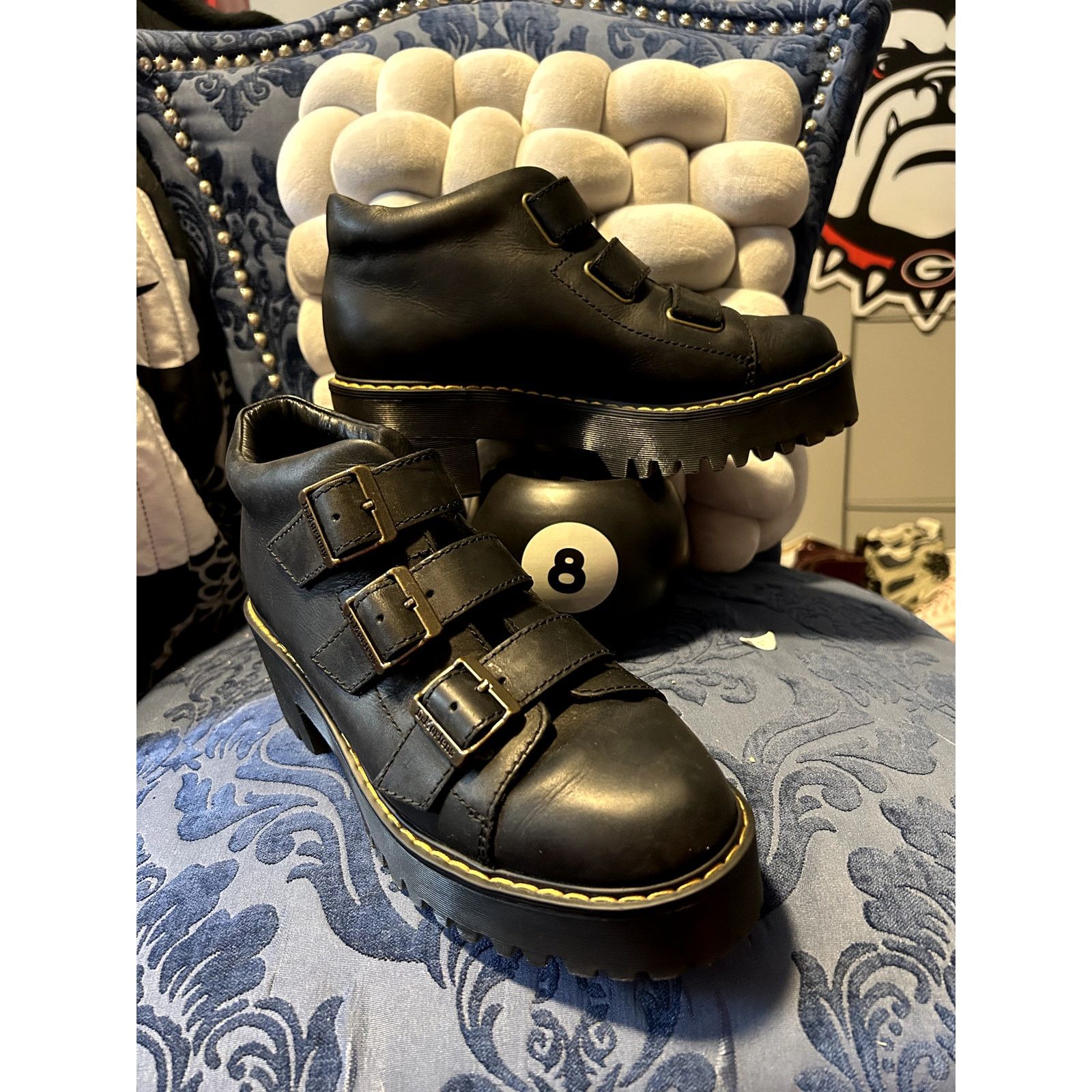 Dr. Martens Dr Martens Triple Strap Black Coppola size 8/EU 39 Size US 8 / IT 38 - 1 Thumbnail