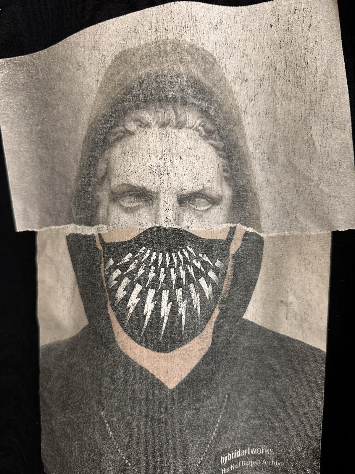 Neil Barrett 🔥 Neil Barrett Marble Vigilante Hybrid Print n.61 T Shirt Size US M / EU 48-50 / 2 - 3 Thumbnail