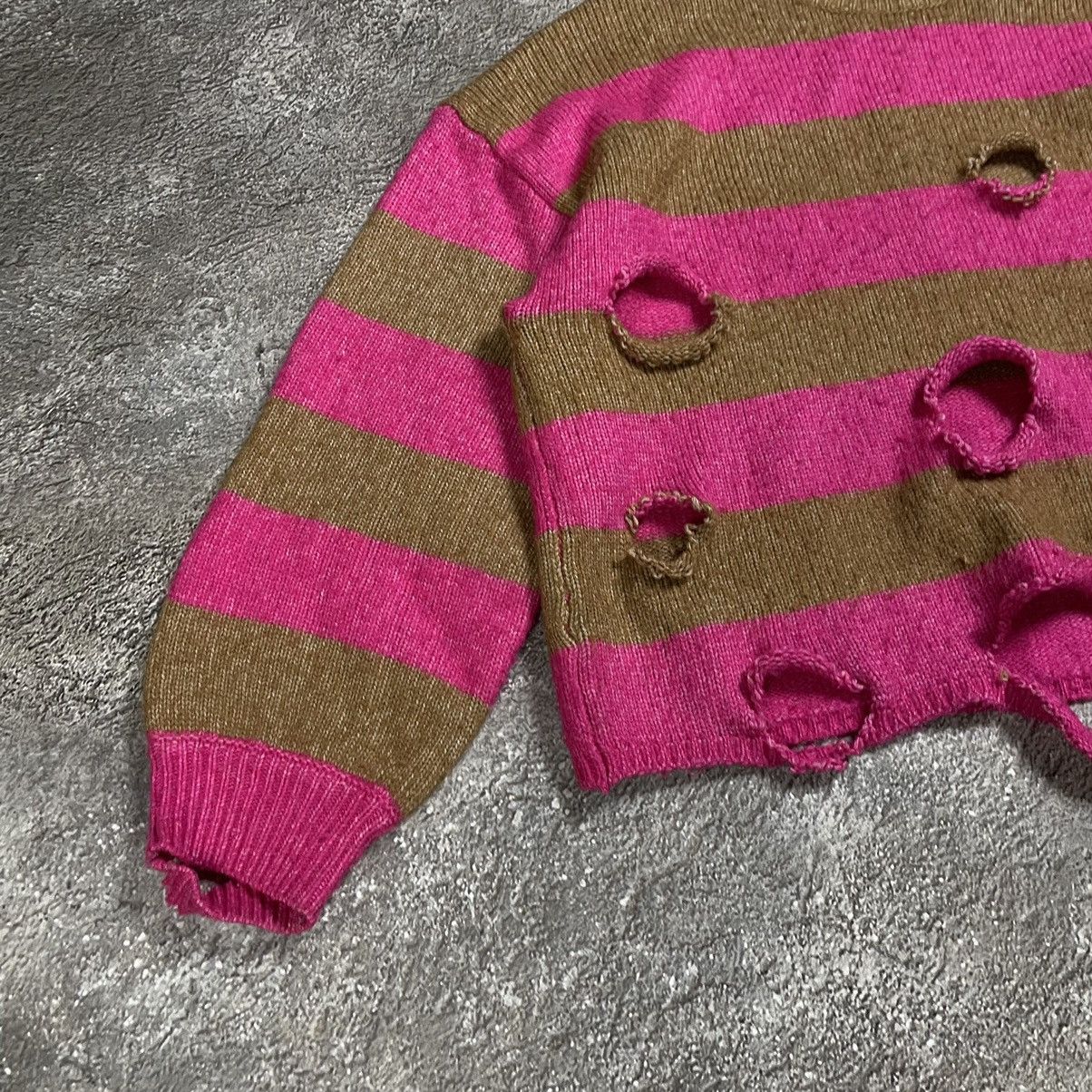 Vintage Vintage Y2K Distressed Mohair Sweater Grunge Pink Baggy M Size US M / EU 48-50 / 2 - 2 Thumbnail