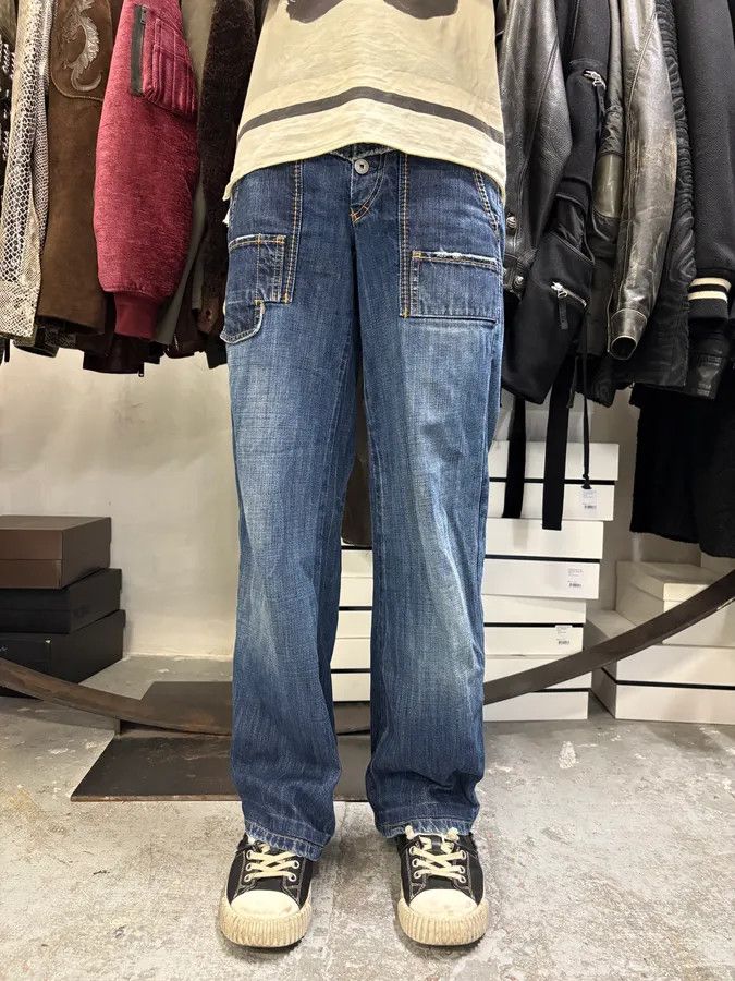 Designer × Marithe + Francois Girbaud × Vintage 2000s Marithé + François Girbaud Wide Denim Jeans Size US 30 / EU 46 - 3 Thumbnail
