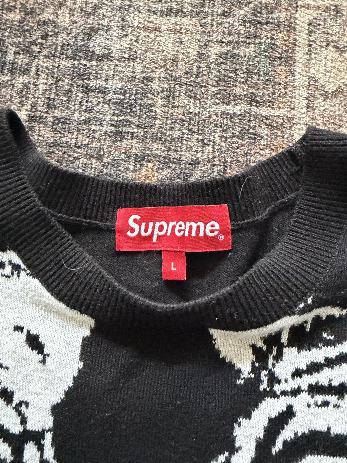 Supreme SS23 Supreme Big Cats Jacquard Knit Size Larget Size US L / EU 52-54 / 3 - 4 Thumbnail
