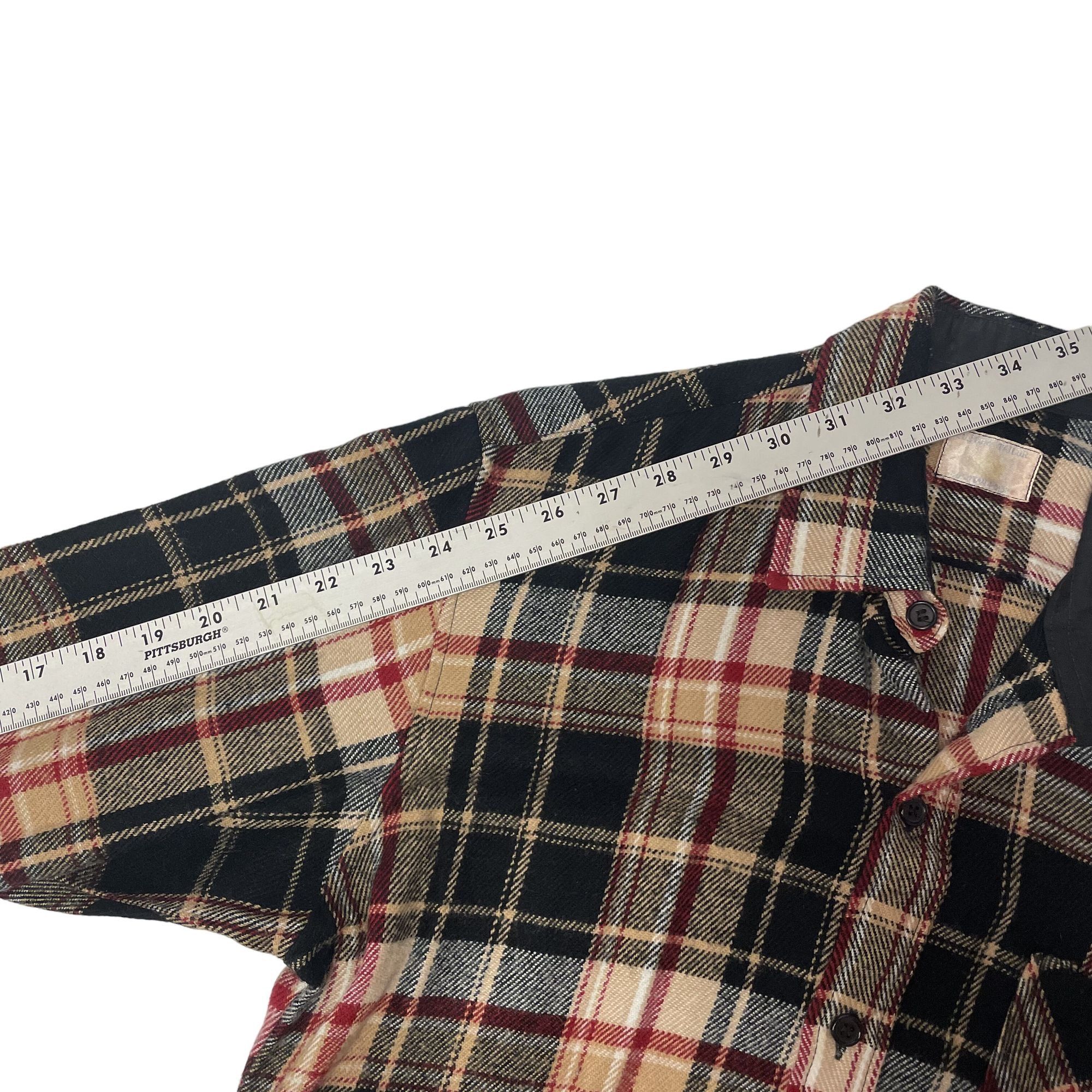 Other Vtg Bespoke Black SHADOW PLAID Hunting FLANNEL Shirt Size US M / EU 48-50 / 2 - 5 Thumbnail