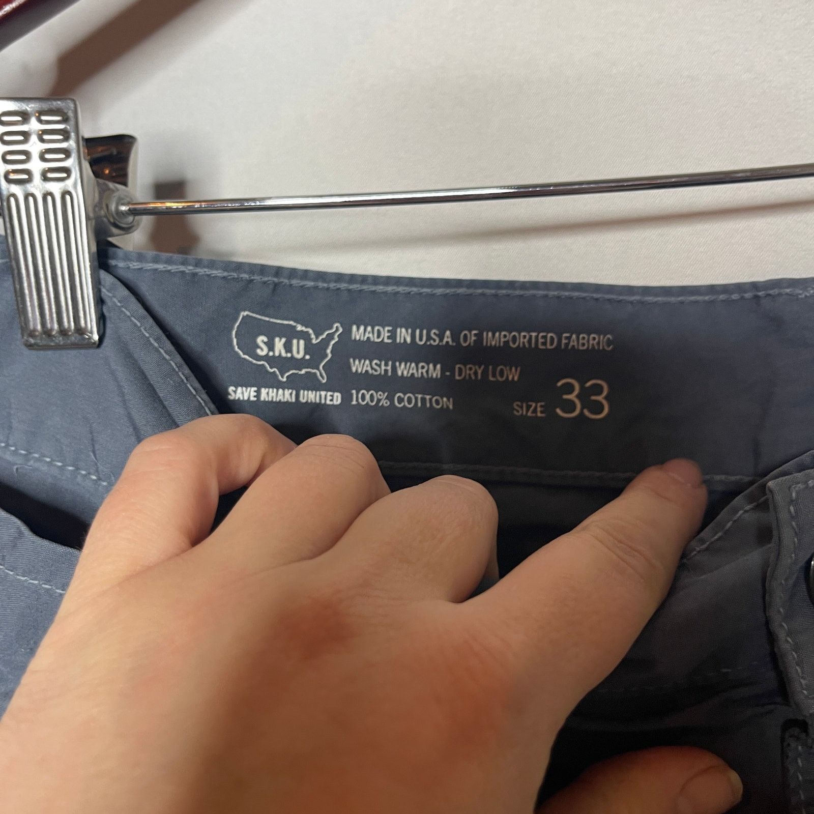 Save Khaki United SKU Save Khaki United grey chino pants 33x28 Size US 33 - 3 Thumbnail