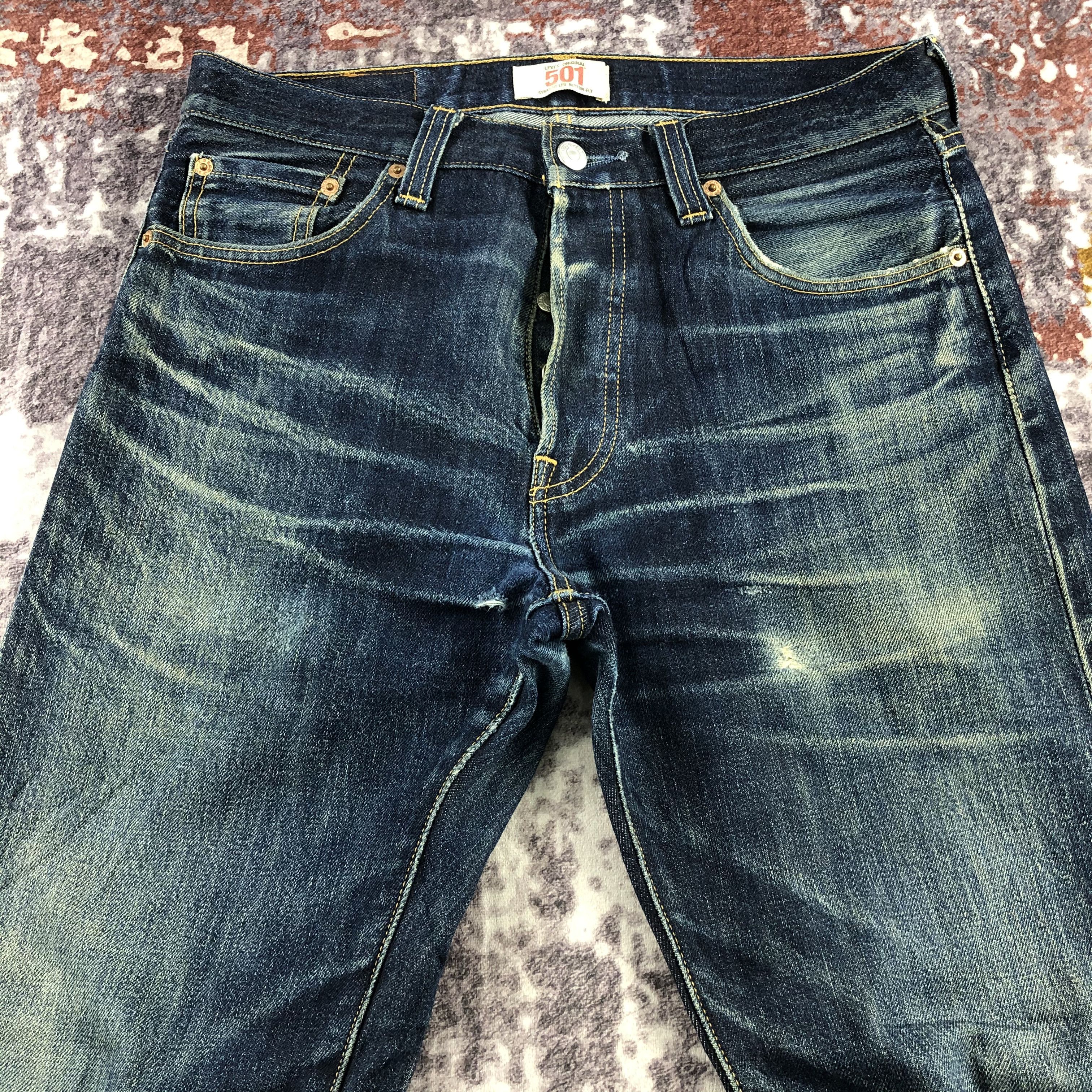 Levi's Vintage Blue Wash Levis 501 Jeans-JM2781 Size US 31 - 3 Thumbnail