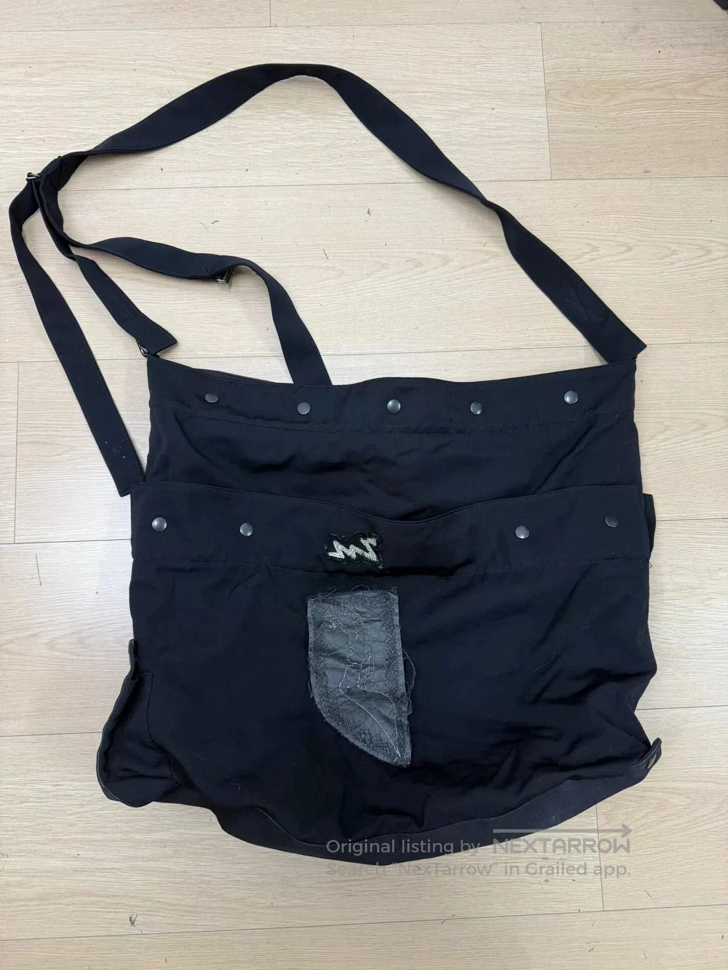Yohji Yamamoto Yohji Yamamoto Black Wool Messenger Bag. Size ONE SIZE - 3 Thumbnail
